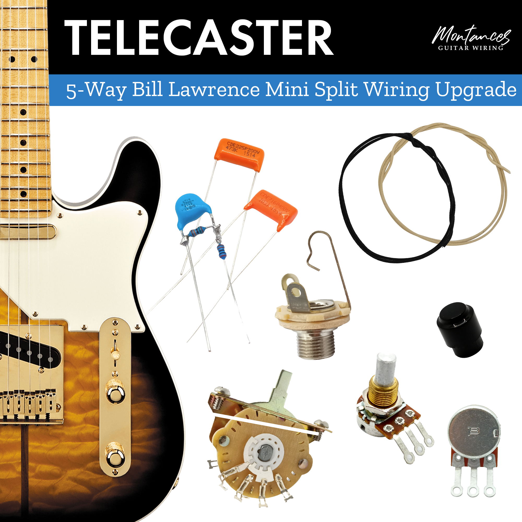 Tele 5-way Bill Lawrence Wiring Kit US Parts