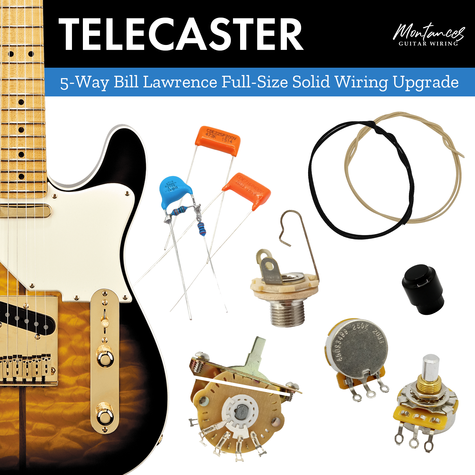 Tele 5-way Bill Lawrence Wiring Kit US Parts