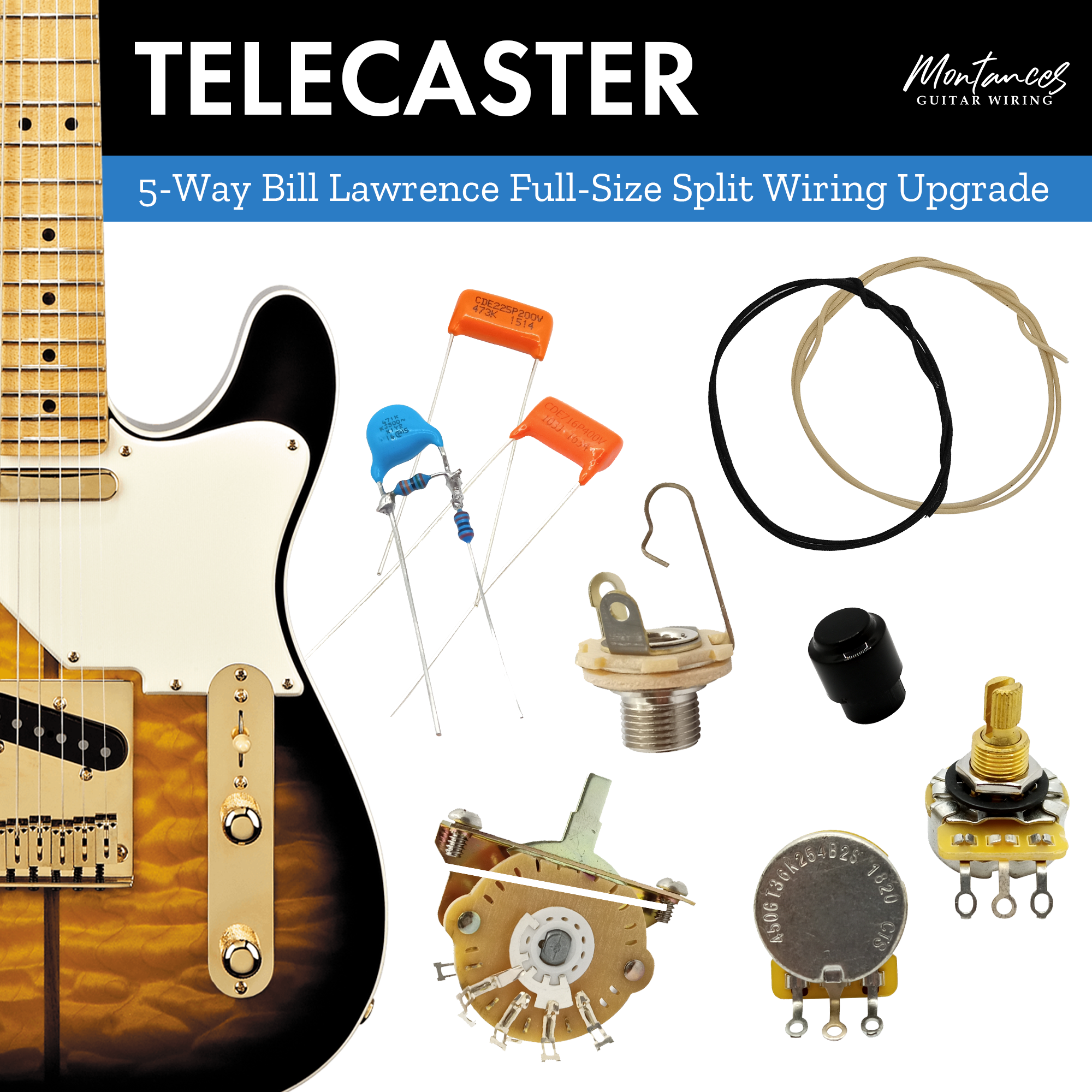 Tele 5-way Bill Lawrence Wiring Kit US Parts