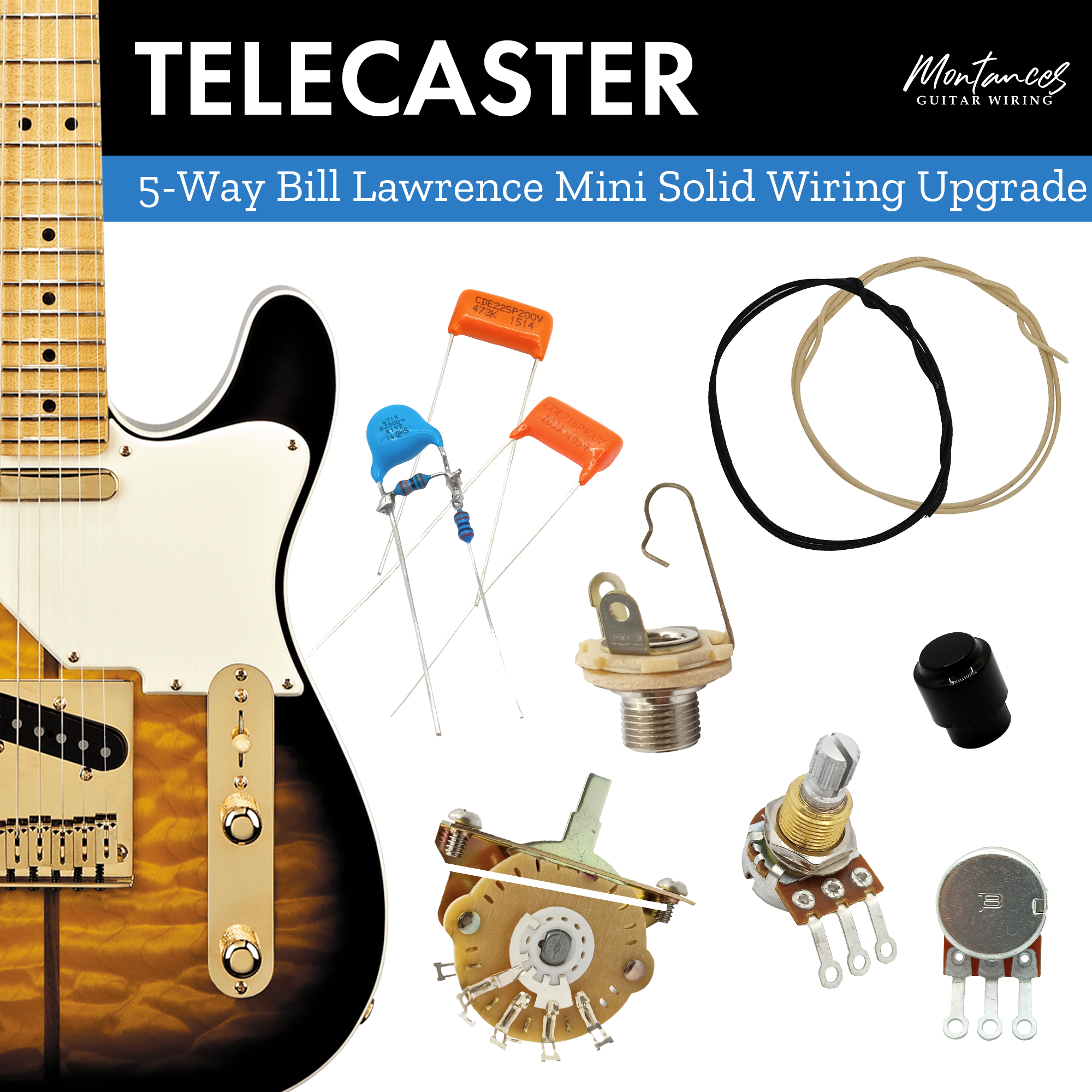 Tele 5-way Bill Lawrence Wiring Kit US Parts