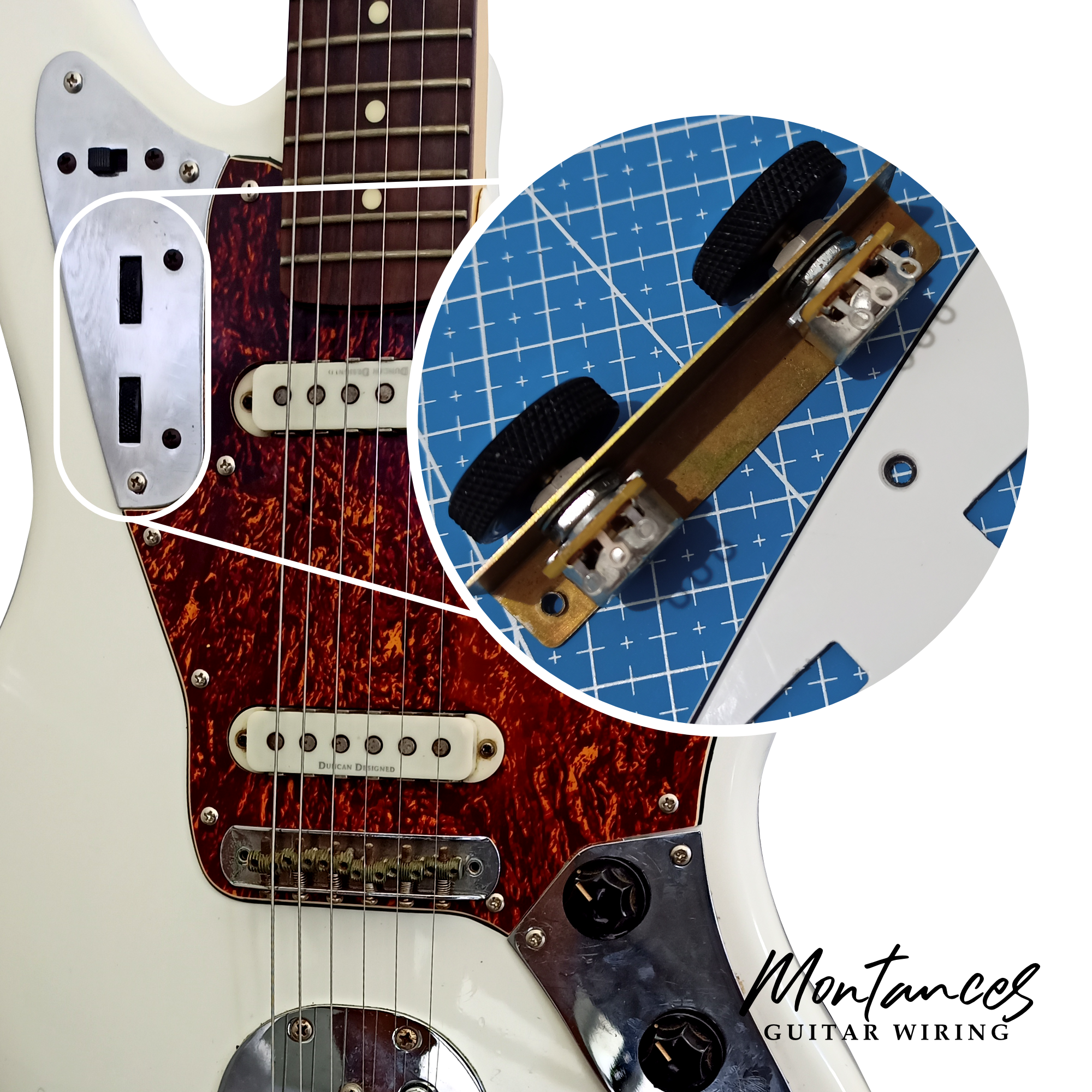 Metal Roller for Jaguar / Jazzmaster Guitars (Metric)