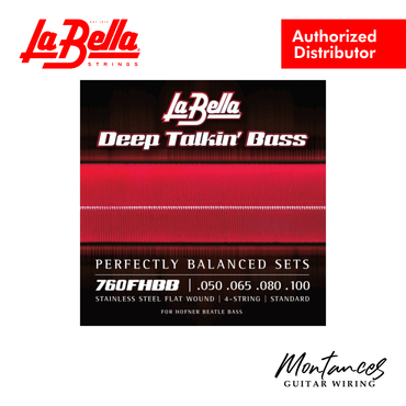 La Bella 760FHBB "Beatle" Bass Stainless Flats - 50-100 - Bass Guitar Strings