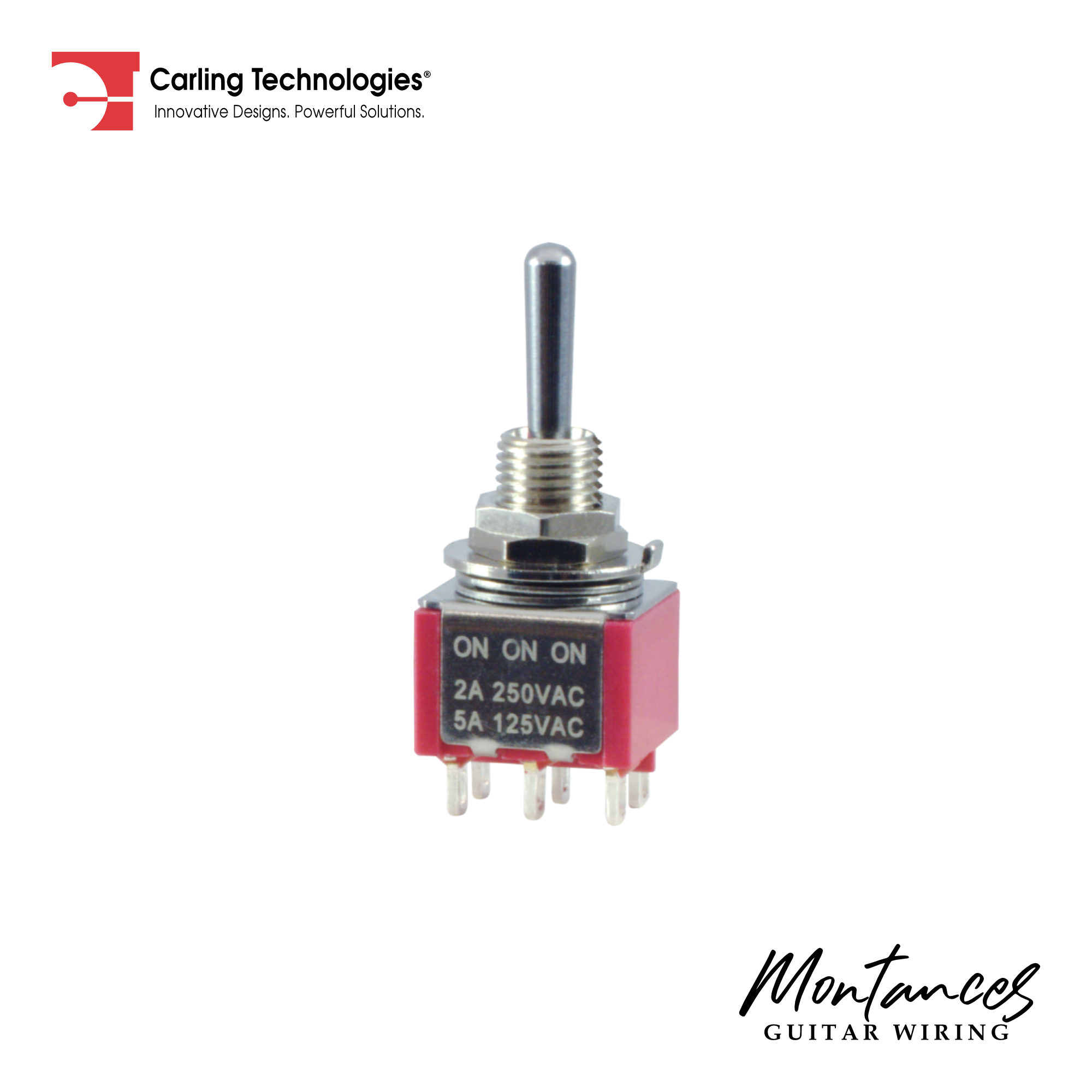 Carling Mini Toggle Switch DPDT, 3 Position