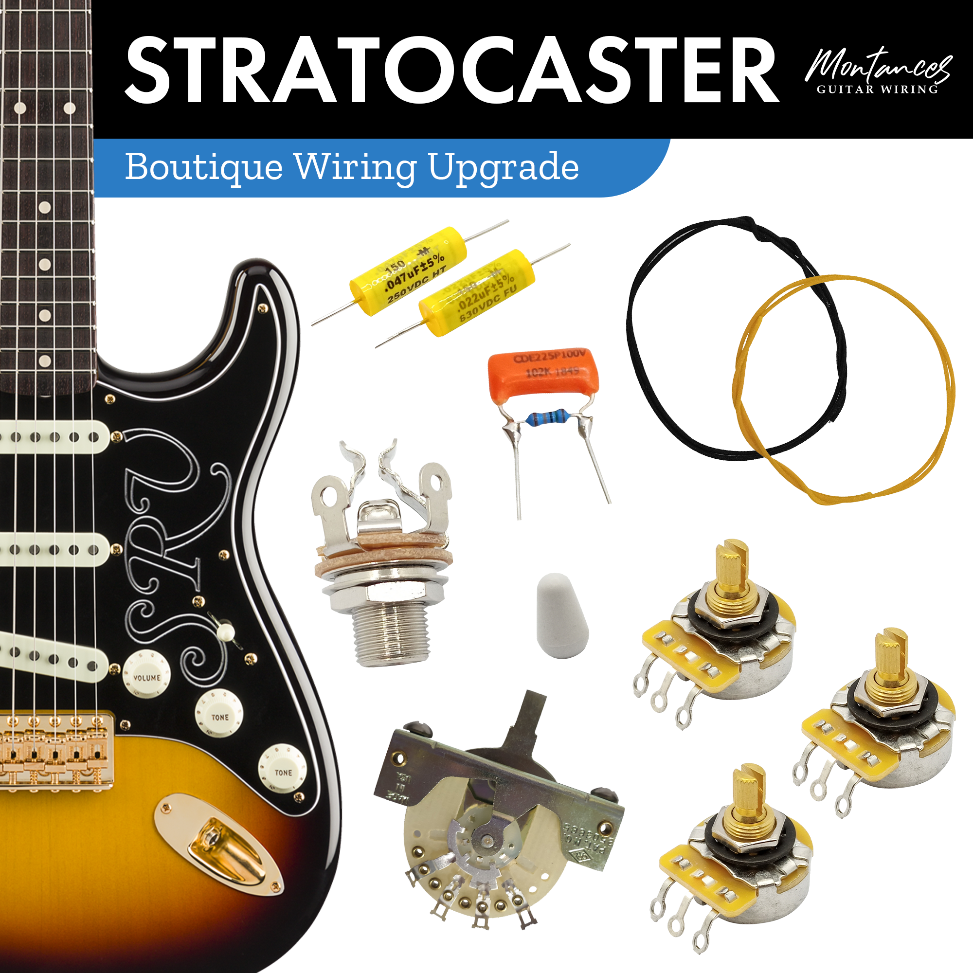 Strat Guitar Wiring Kit Boutique Set