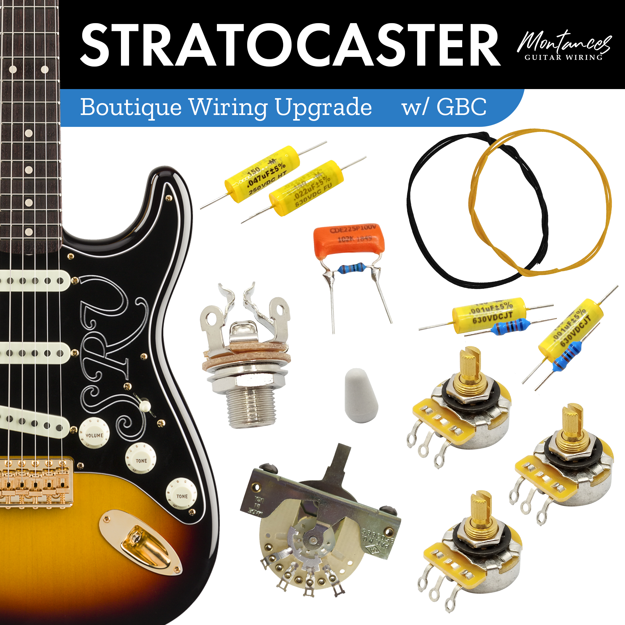Strat Guitar Wiring Kit Boutique Set