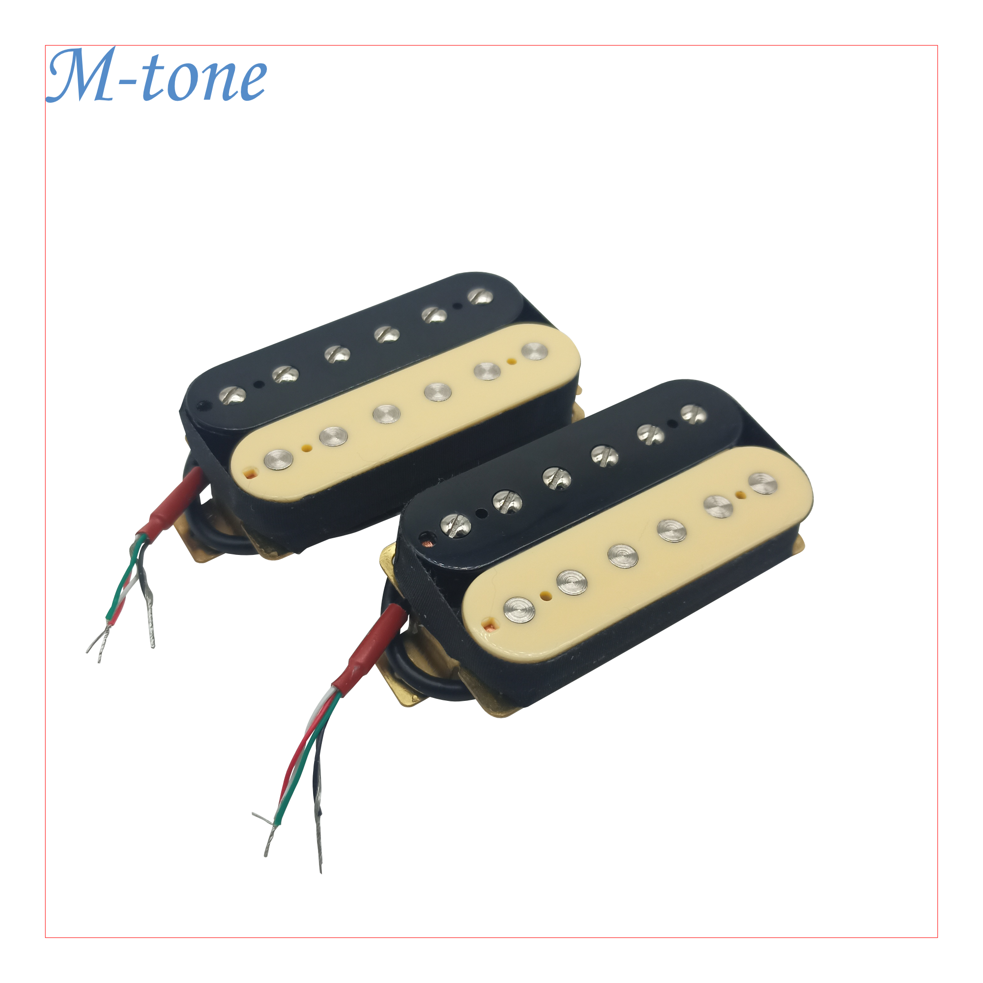 M-Tone Humbucker Pickups – Alnico 2 | Vintage Warmth & PAF-Style Tone | For LP, SG, Strat Mods