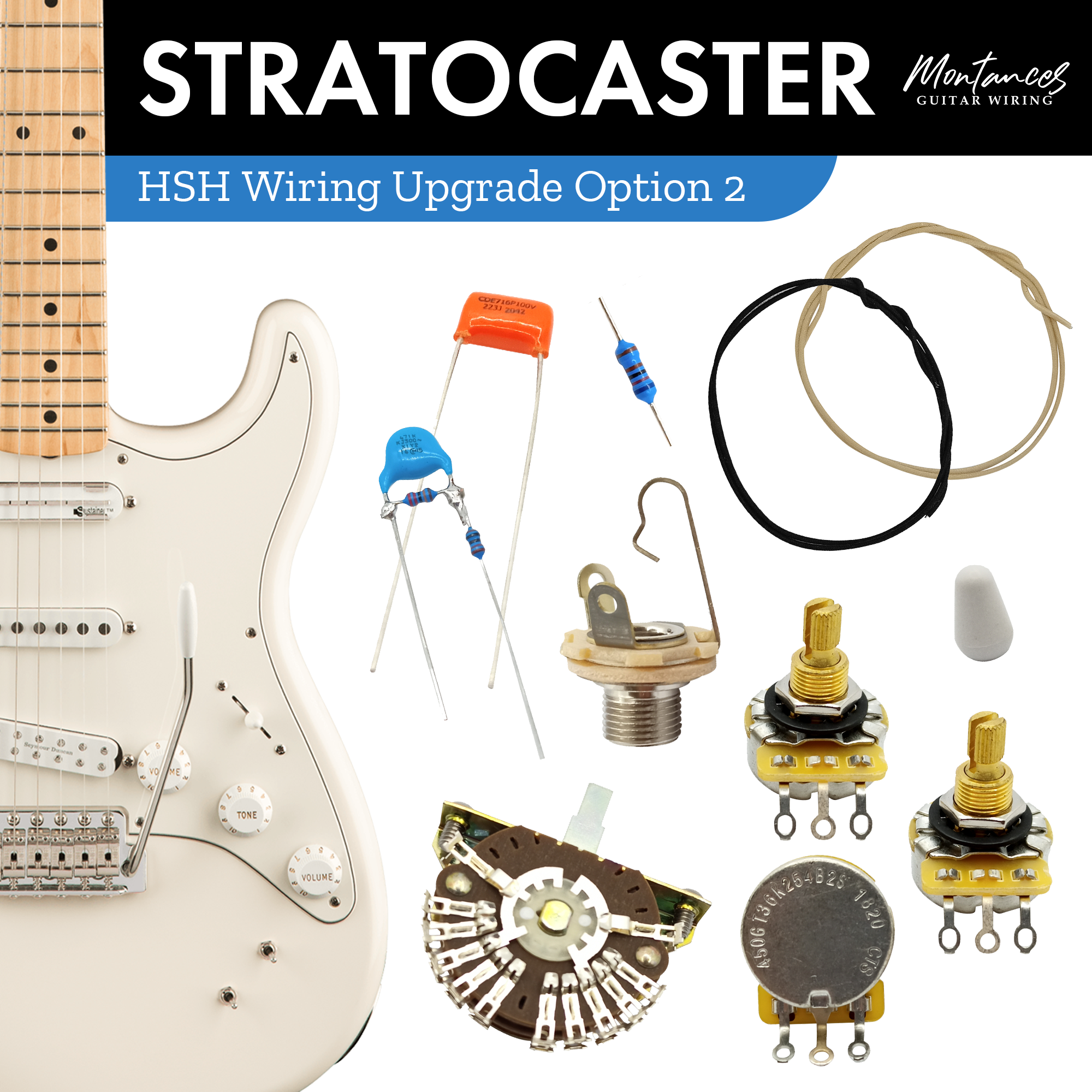 Strat Guitar Wiring Kit HSH US Parts