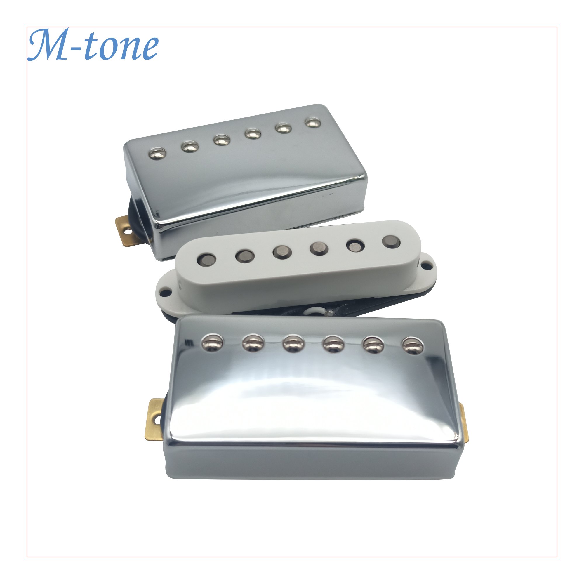 M-Tone HSH Pickups Set for Strat – Alnico 2 | Humbucker-Single-Humbucker | Warm Vintage Tones