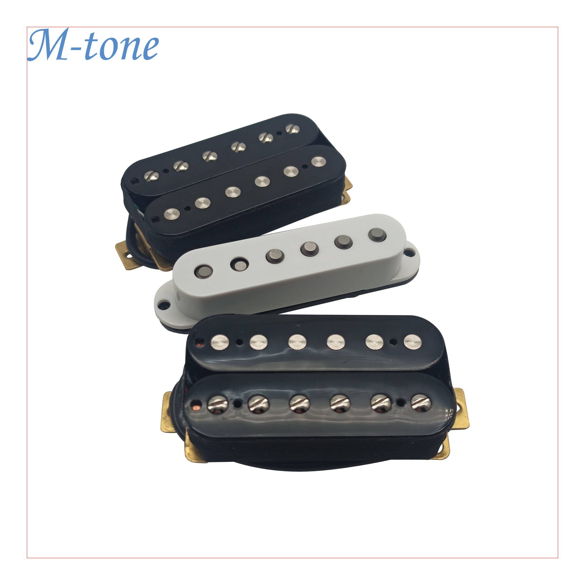 M-Tone HSH Pickups Set for Strat – Alnico 2 | Humbucker-Single-Humbucker | Warm Vintage Tones