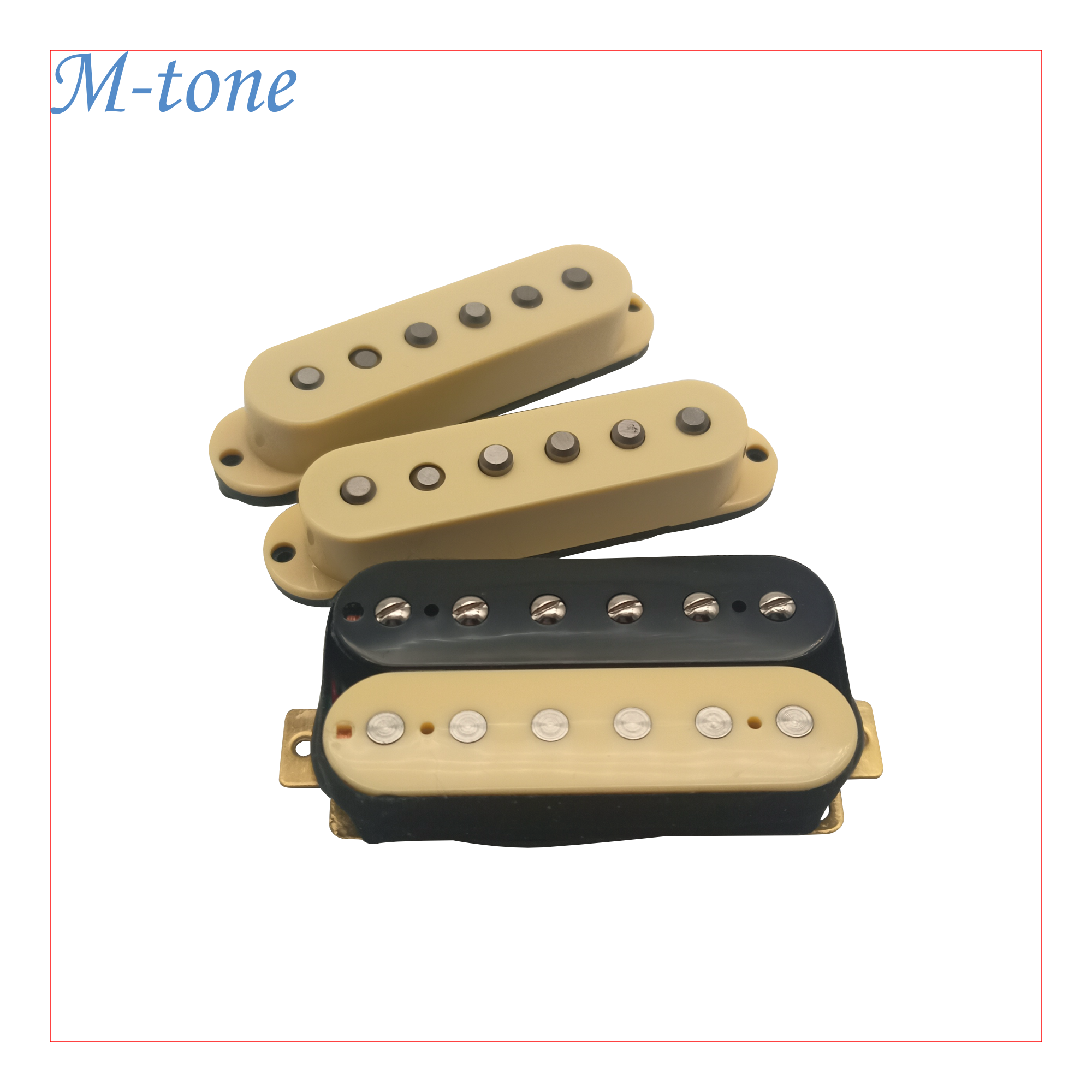 M-Tone HSS Pickups Set for Strat – Alnico 2 | Humbucker + RWRP Single-Coils | Warm Vintage Tones