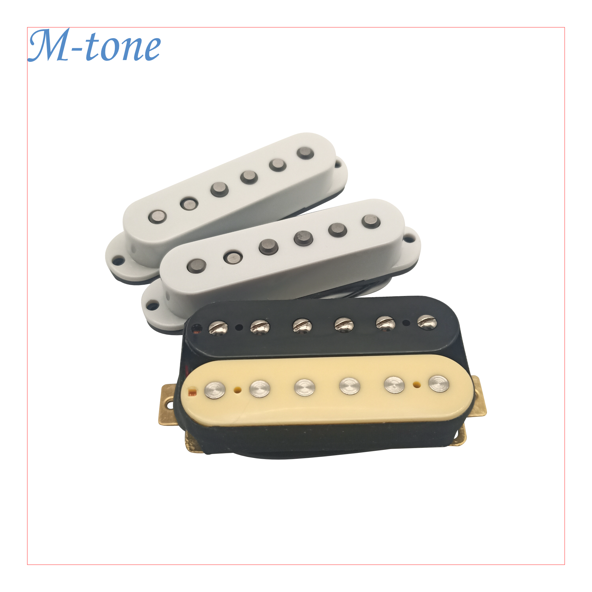 M-Tone HSS Pickups Set for Strat – Alnico 2 | Humbucker + RWRP Single-Coils | Warm Vintage Tones