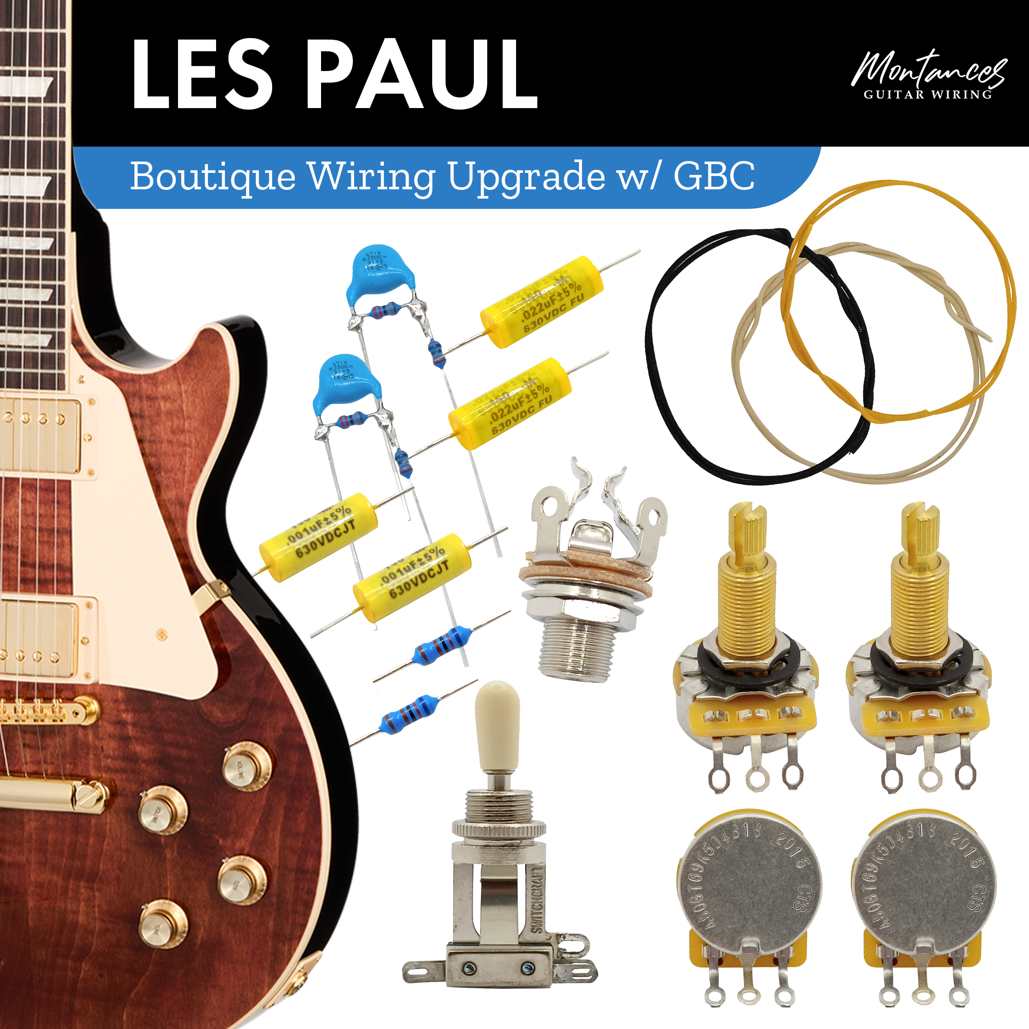 Les Paul Guitar Wiring Kit Boutique Set