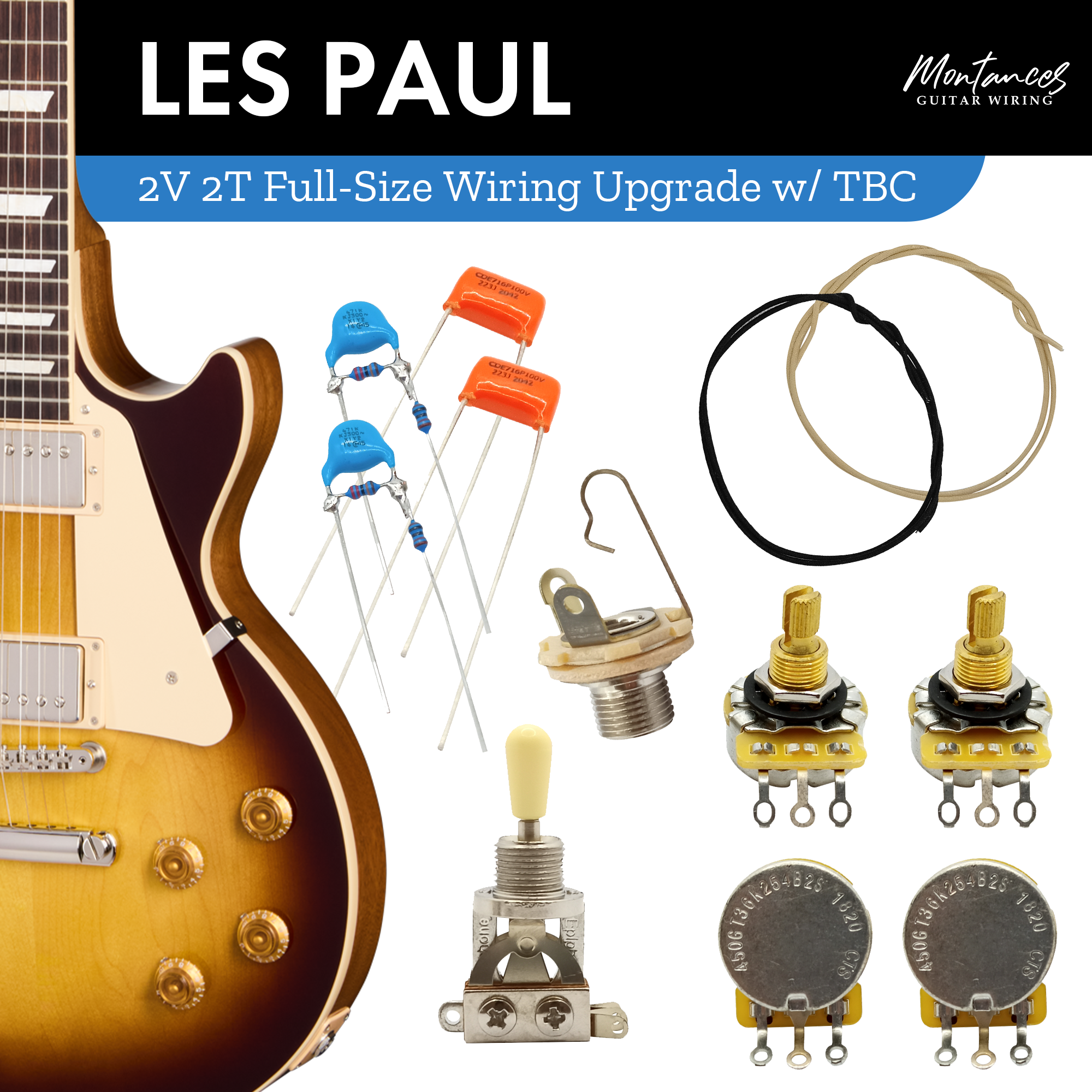 Les Paul Guitar Wiring Kit (US Size)