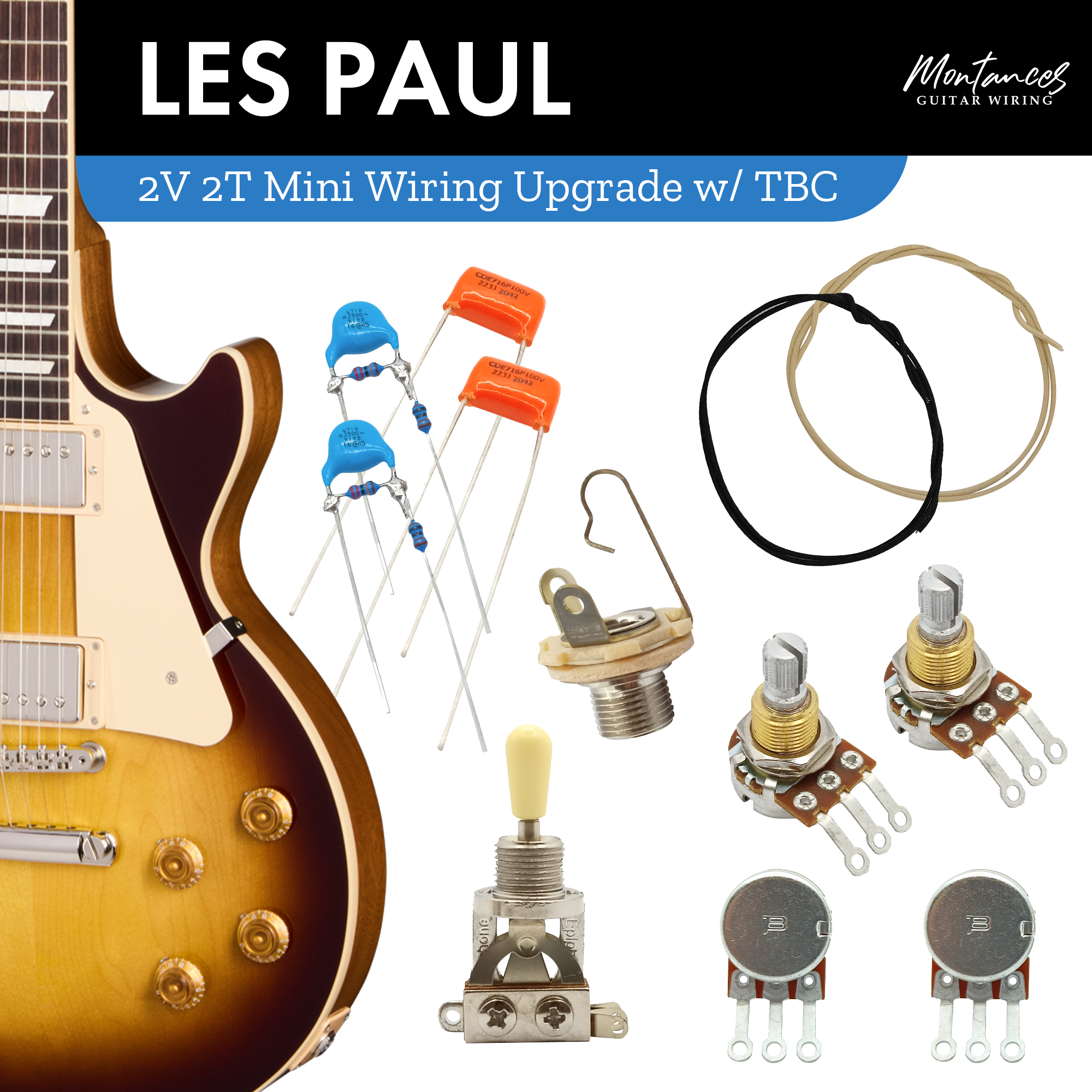 Les Paul Guitar Wiring Kit (US Size)
