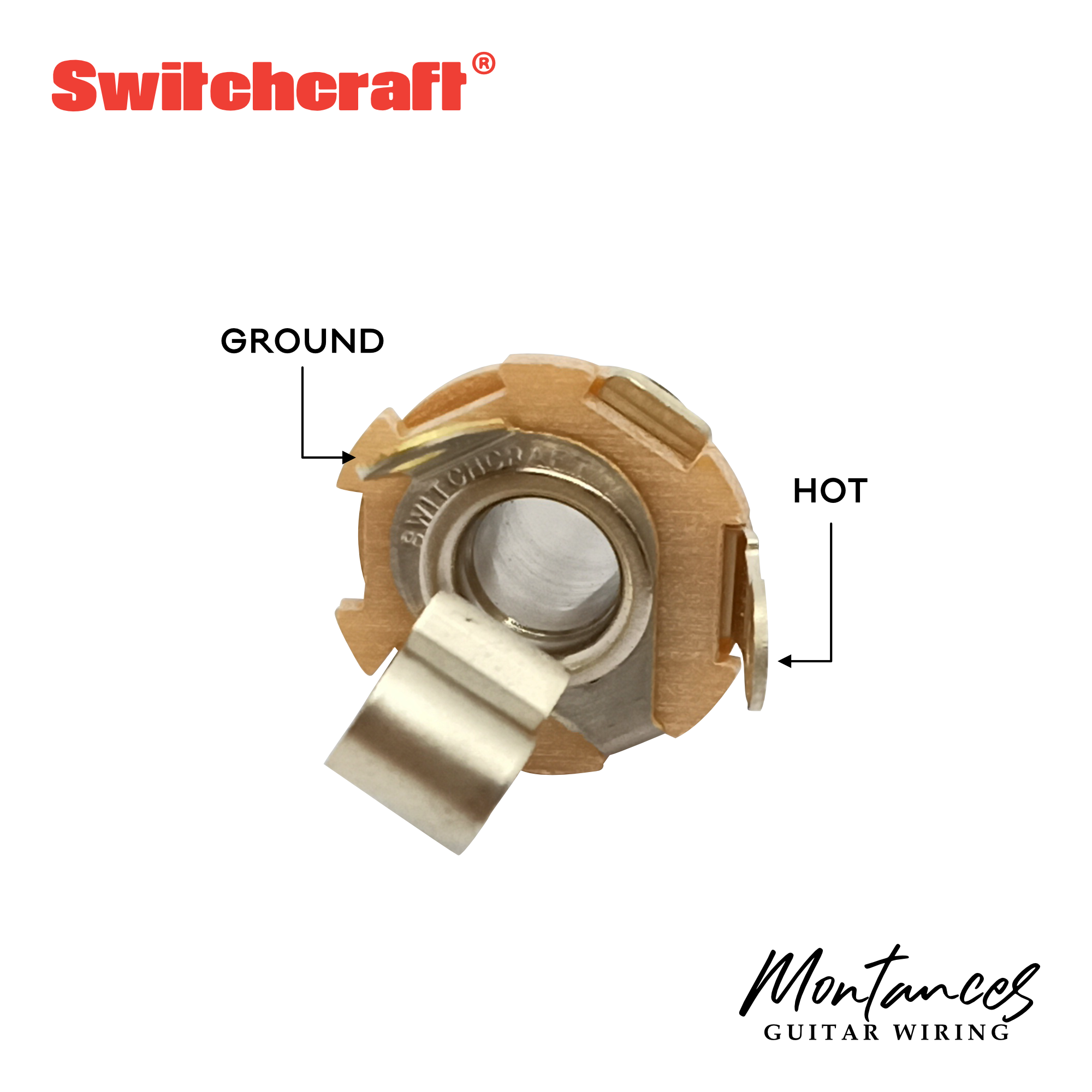 Switchcraft Guitar & Bass Output Jack – Mono or Stereo | Short or Long Thread | USA-Made | 1/4" (6.35mm) | For Strat, Tele, Jazz Bass & More