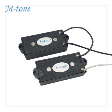 M-Tone Precision Bass Pickups for 4-String – Alnico 5 | Modern Punch & Articulate Growl | Black Cover