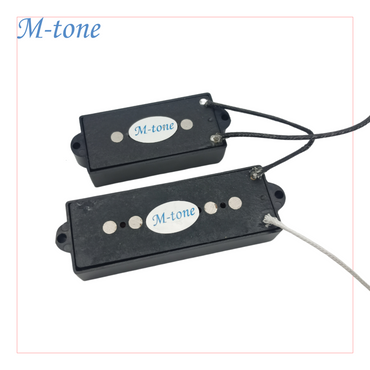 M-Tone Precision Bass Pickups for 5-String – Alnico 5 | High Output & Tight Lows | Black Cover