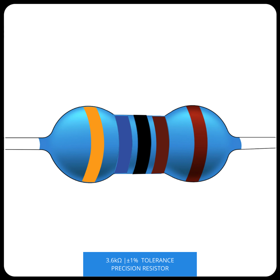 Metal Film Precision Resistor 1% Tolerance, 1/4 Watt, 1k to 10k Ohms