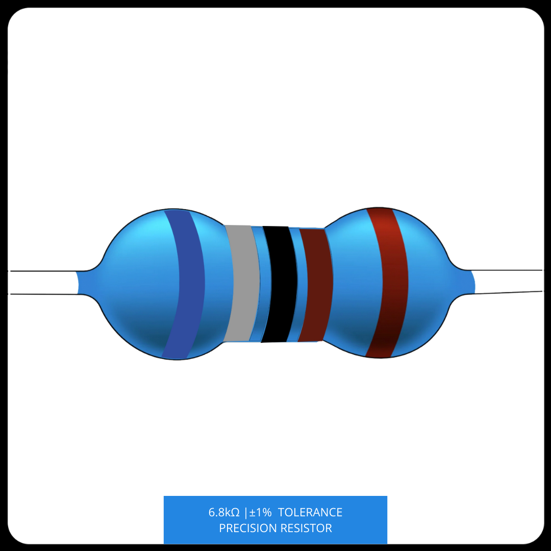 Metal Film Precision Resistor 1% Tolerance, 1/4 Watt, 1k to 10k Ohms