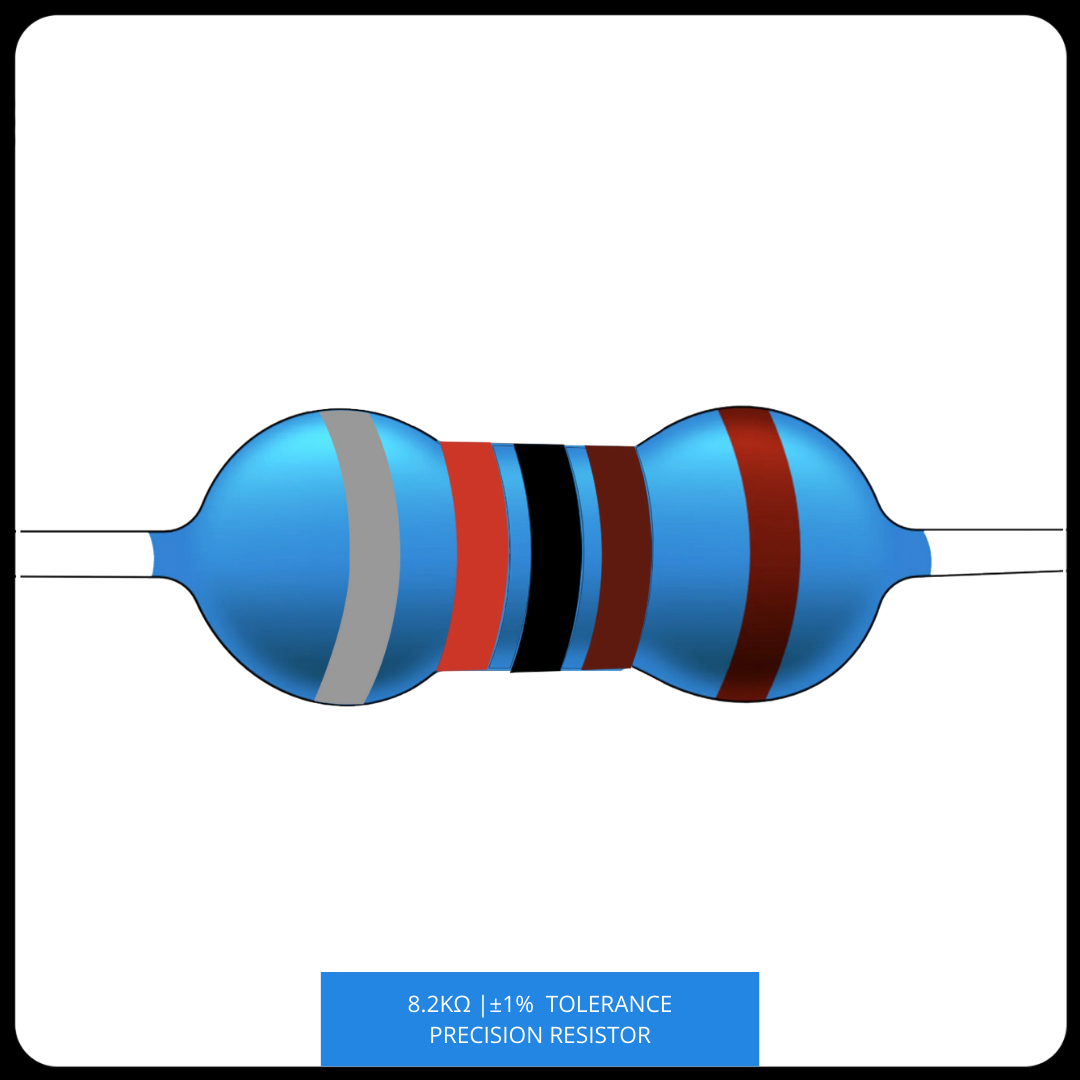 Metal Film Precision Resistor 1% Tolerance, 1/4 Watt, 1k to 10k Ohms