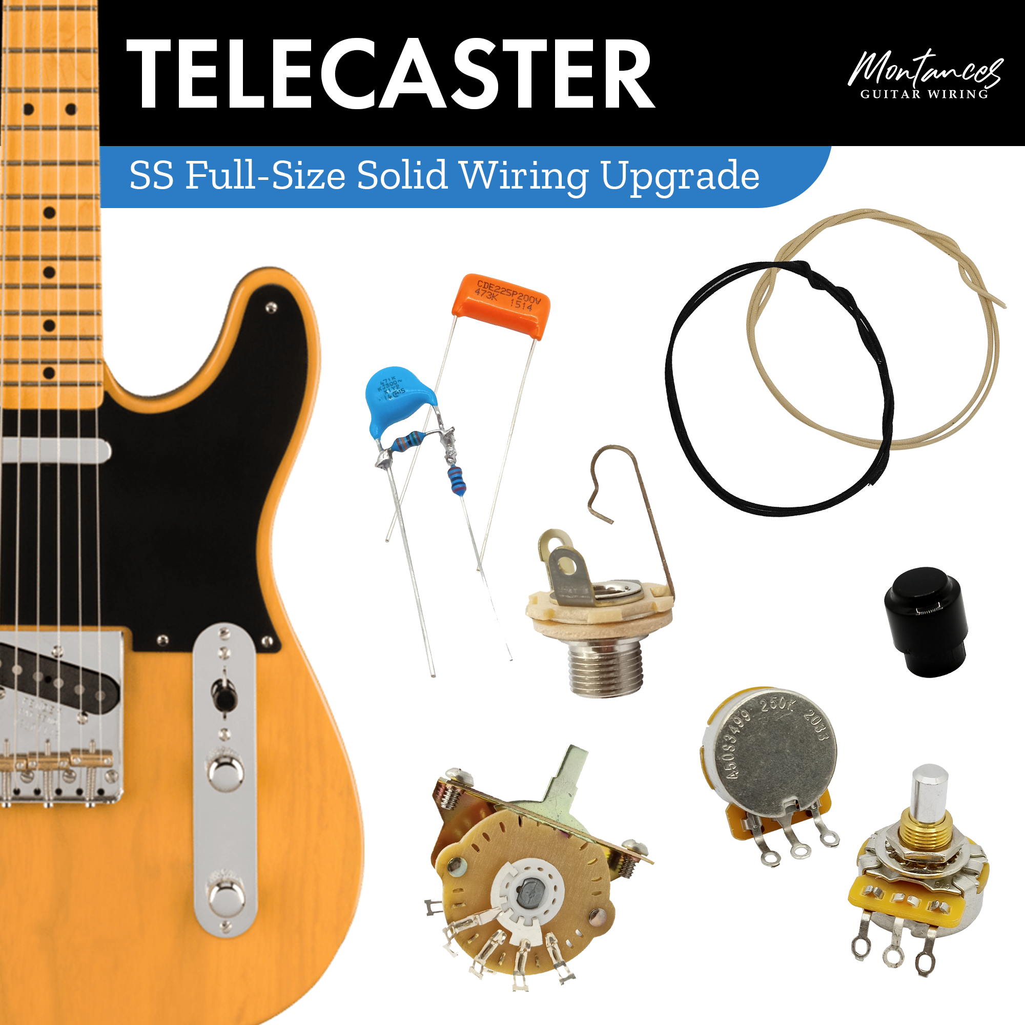 Tele Guitar Wiring Kit SS