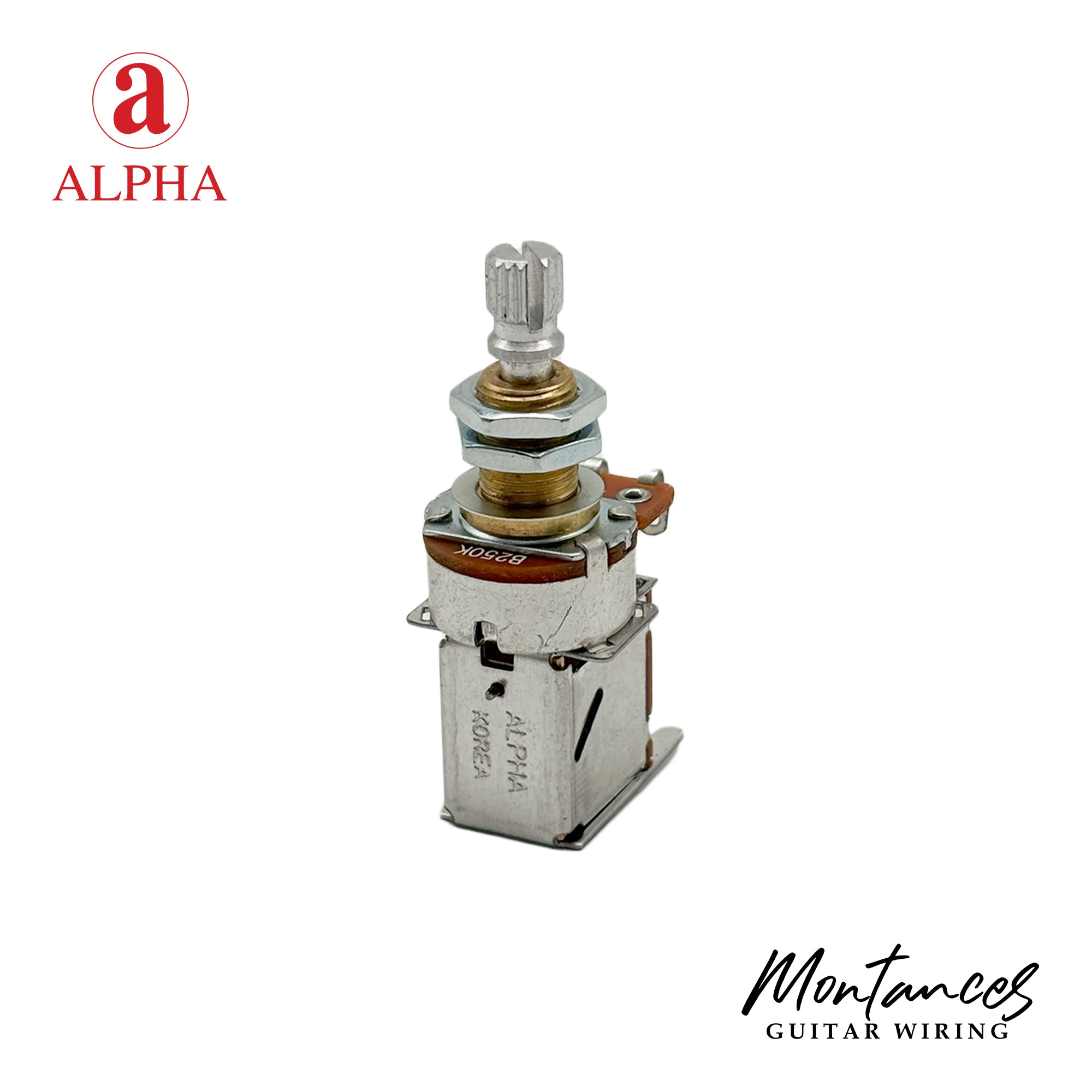 Alpha Metric ⅜” Standard Length Push-Push Potentiometer (Split Shaft)