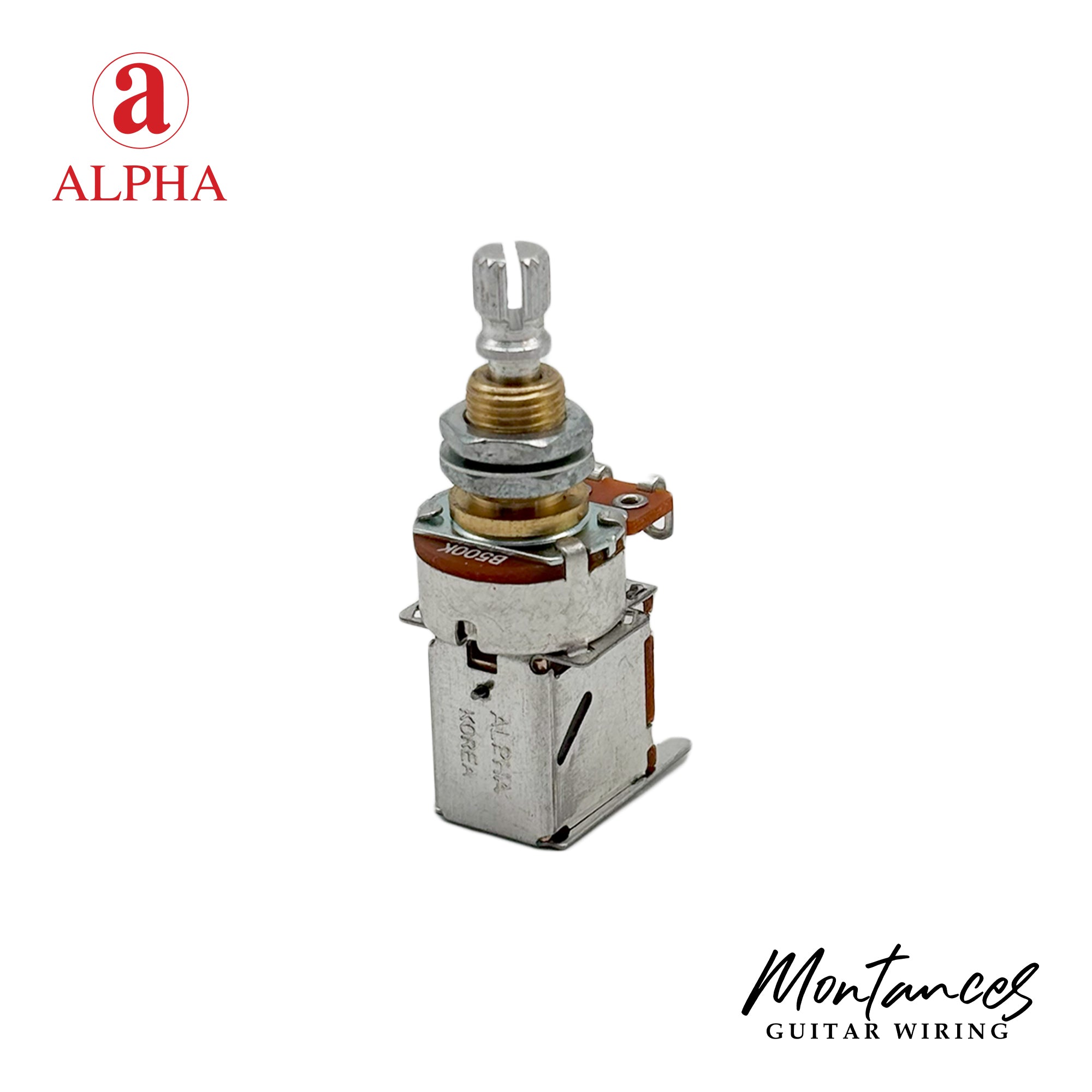 Alpha Metric ⅜” Standard Length Push-Push Potentiometer (Split Shaft)