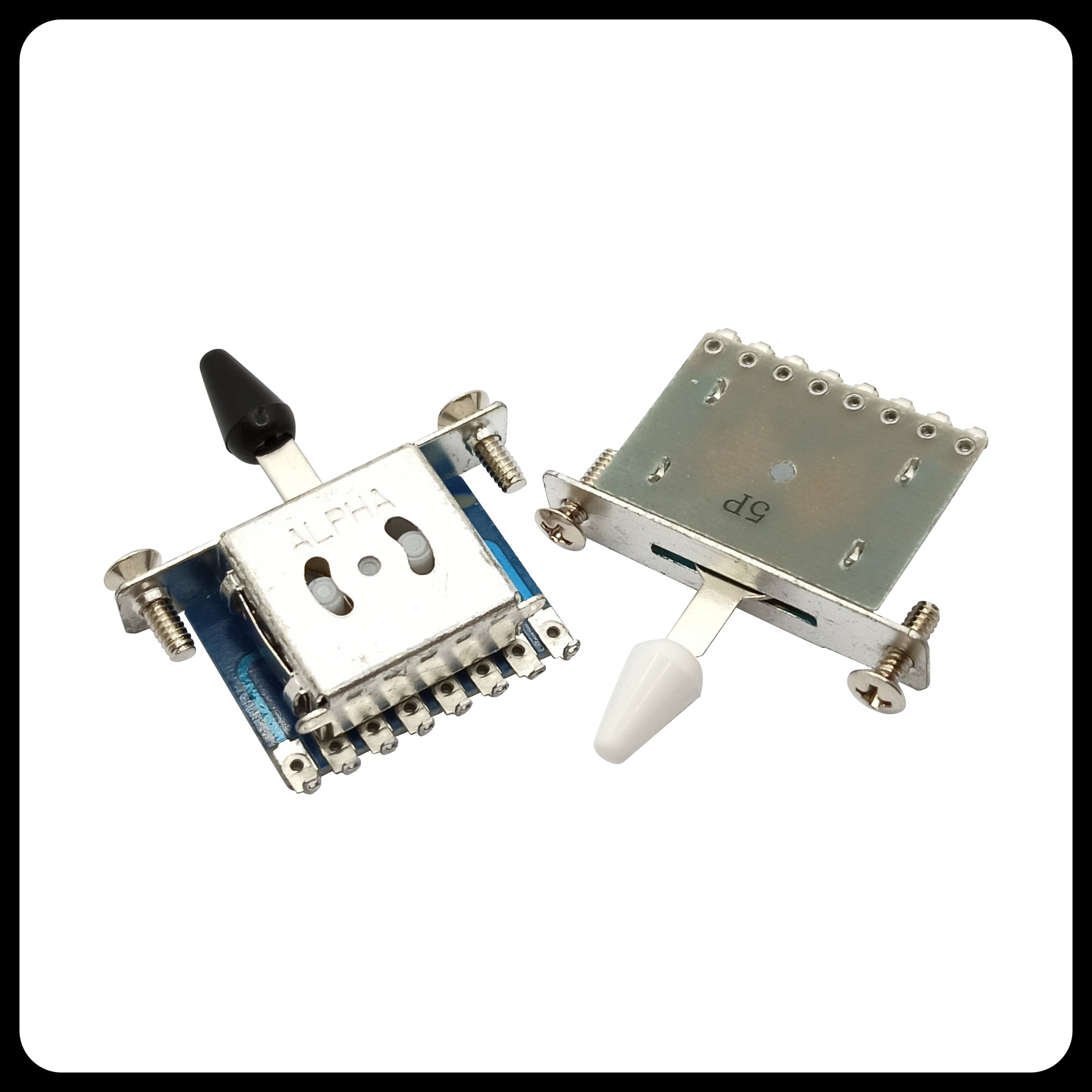 Alpha 3-Way / 5-Way Pickup Selector Switch – Improved Korean-Made Blade Style | For Strat, Tele, PRS & More