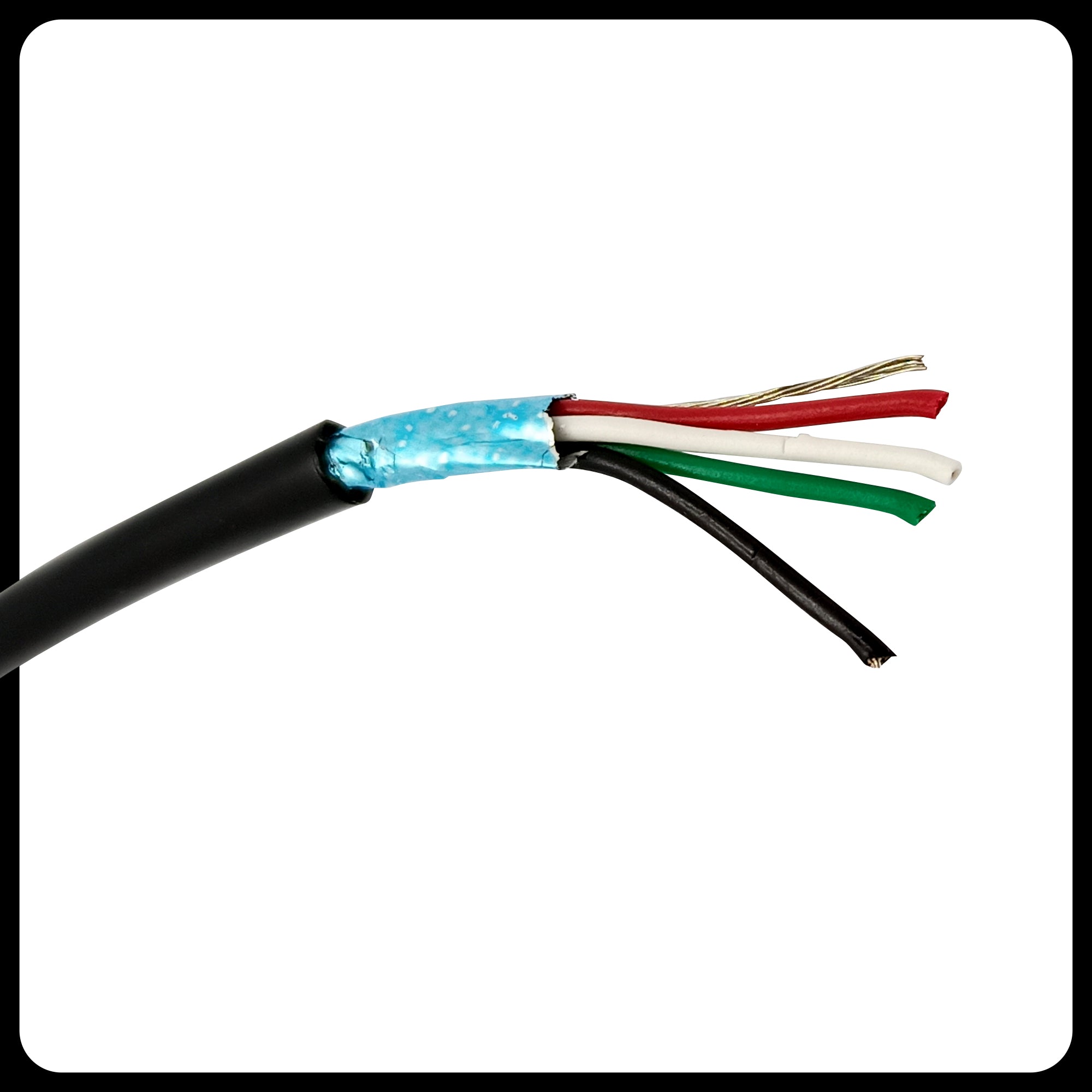 Gavitt 5-Conductor Shielded Wire for Guitar & Bass – #28 AWG | Humbucker Mods, Pickup Extensions, Wiring Mods, (Sold per Foot)