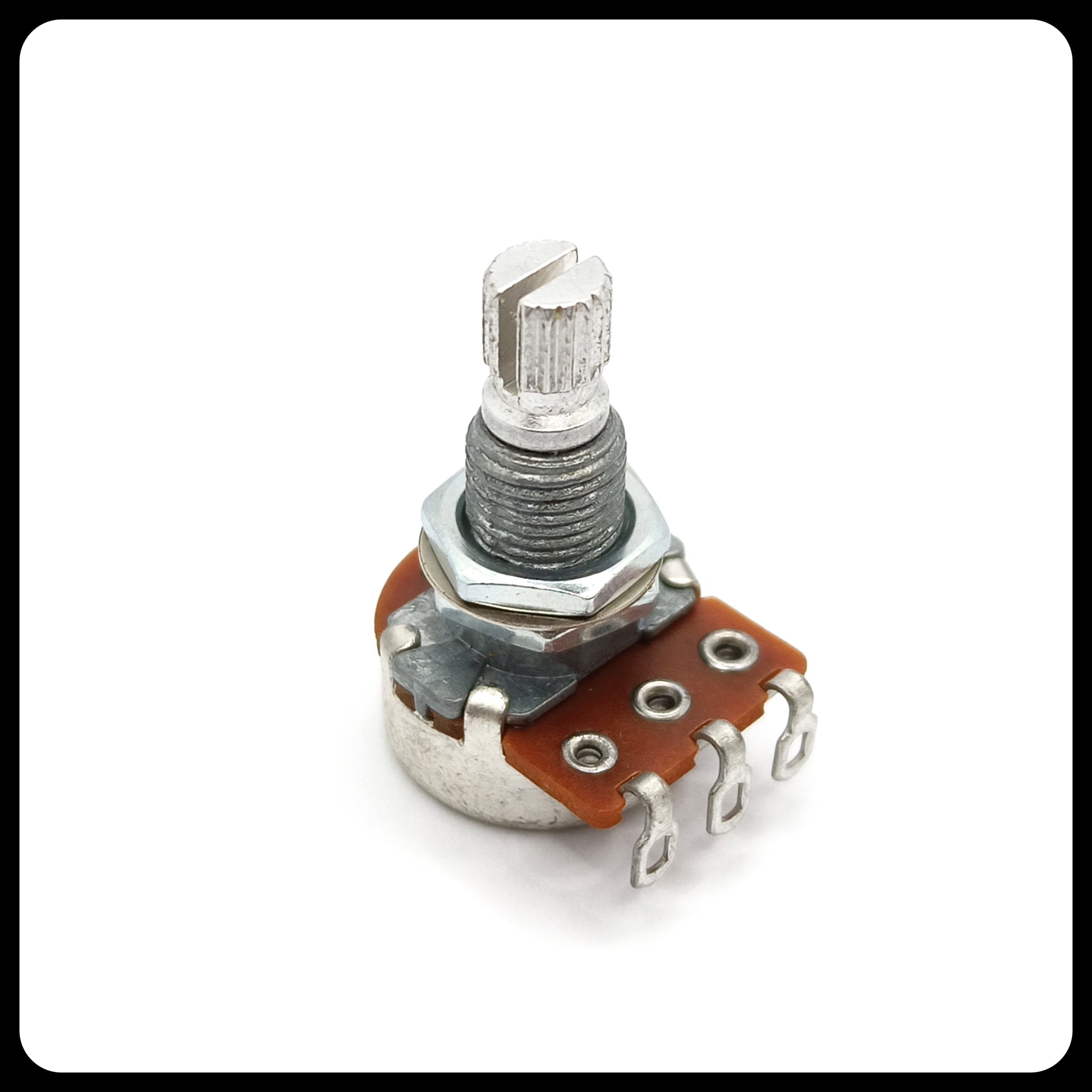 Alpha® Metric ⅜” Standard Length Potentiometer with Center Click (Split Shaft)