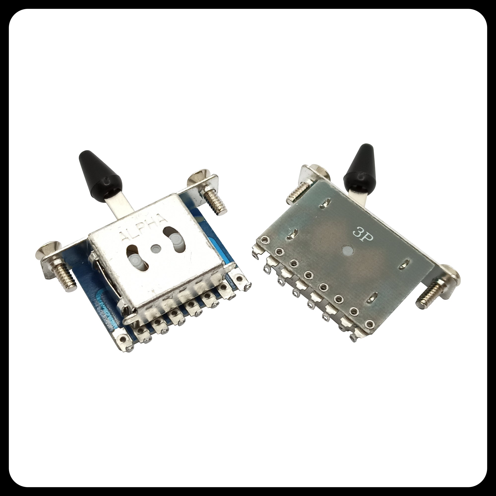 Alpha 3-Way / 5-Way Pickup Selector Switch – Improved Korean-Made Blade Style | For Strat, Tele, PRS & More