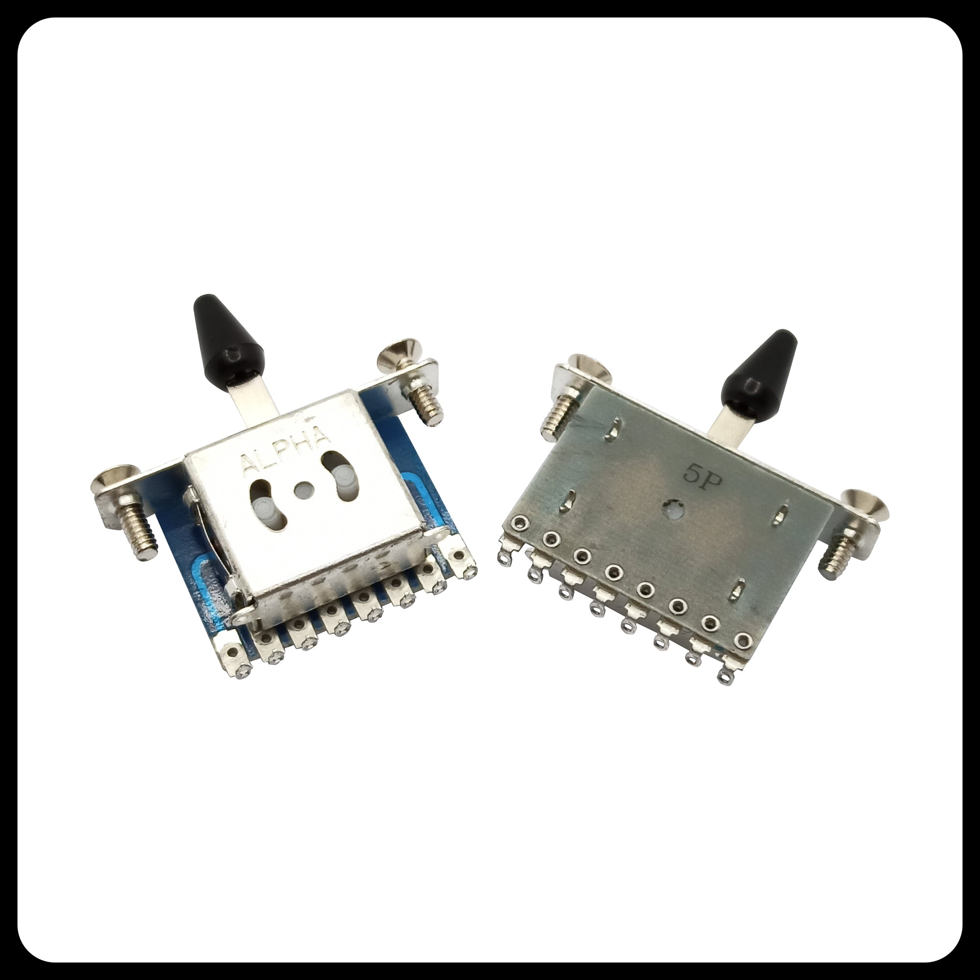 Alpha 3-Way / 5-Way Pickup Selector Switch – Improved Korean-Made Blade Style | For Strat, Tele, PRS & More