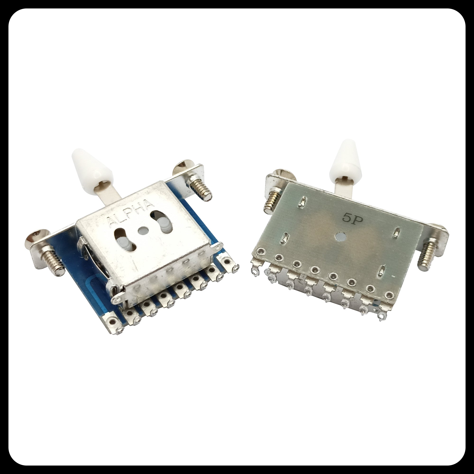 Alpha 3-Way / 5-Way Pickup Selector Switch – Improved Korean-Made Blade Style | For Strat, Tele, PRS & More