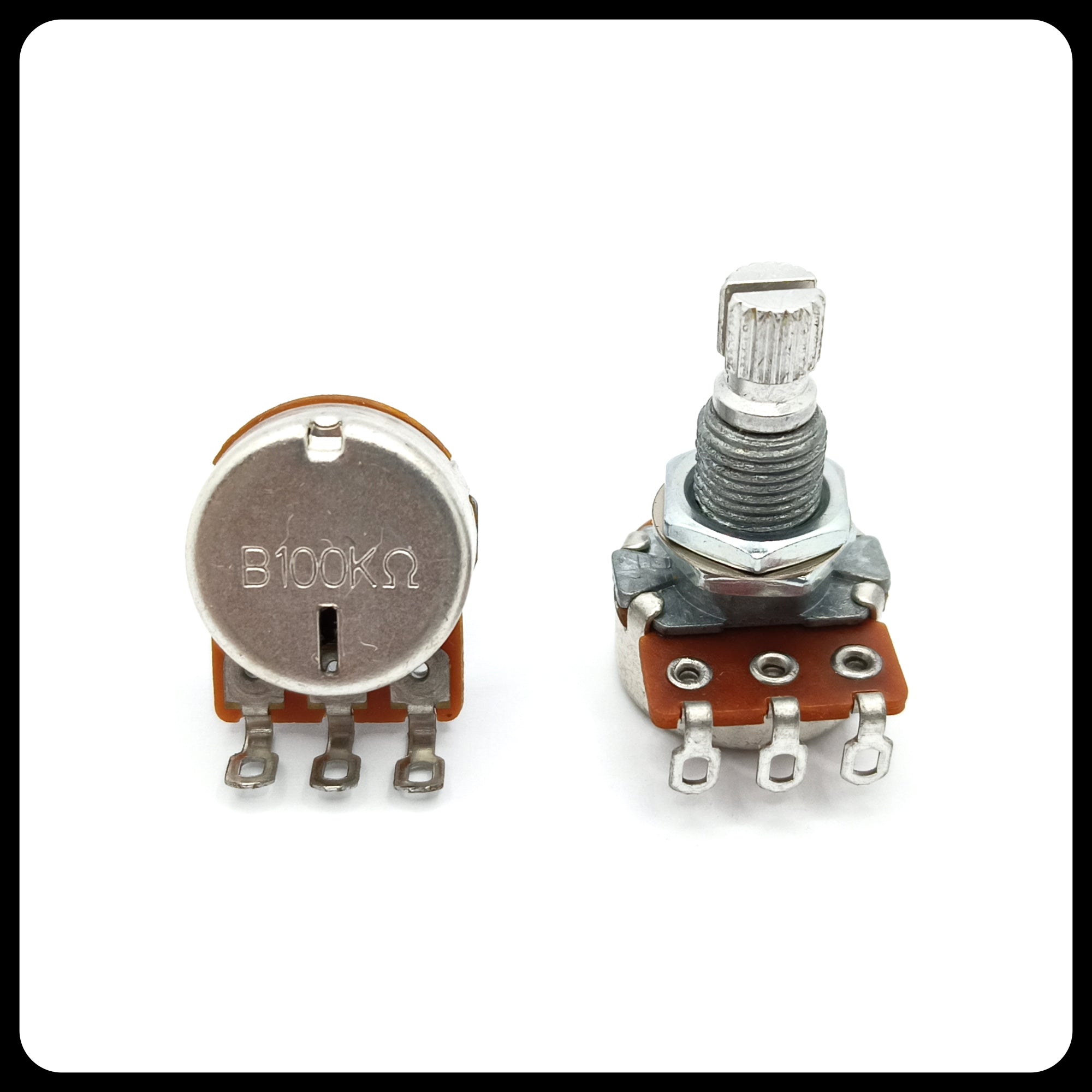 Alpha® Metric ⅜” Standard Length Potentiometer with Center Click (Split Shaft)