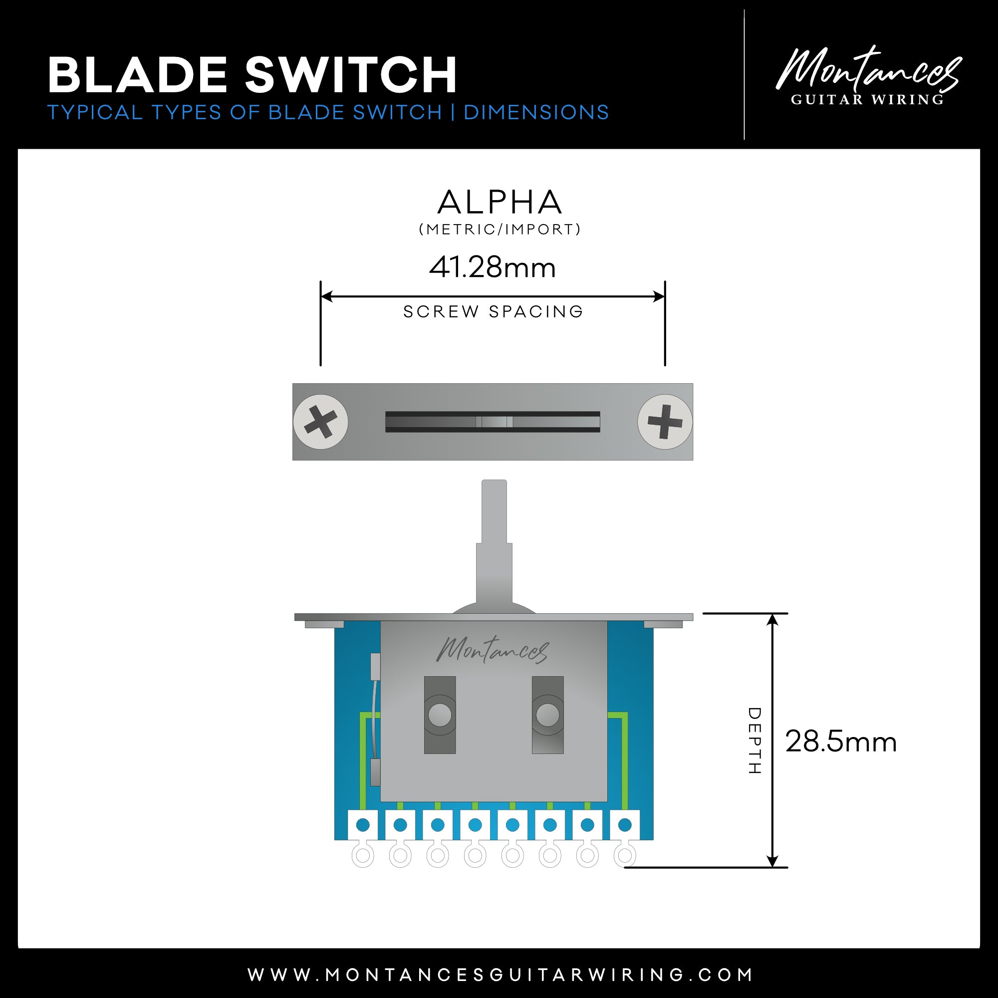 Alpha® HH 5-way Pickup Selector Ibanez Style 2502N