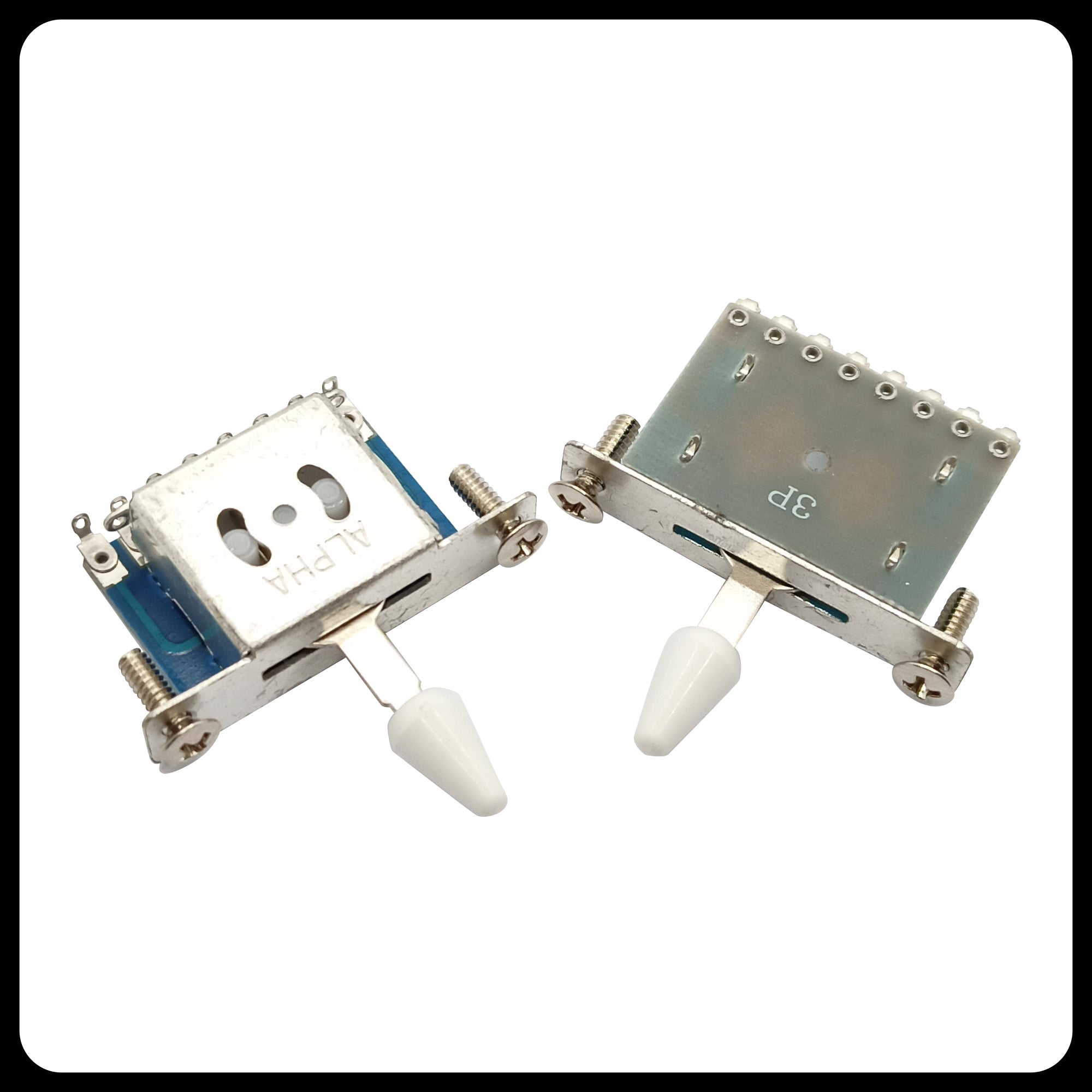 Alpha 3-Way / 5-Way Pickup Selector Switch – Improved Korean-Made Blade Style | For Strat, Tele, PRS & More