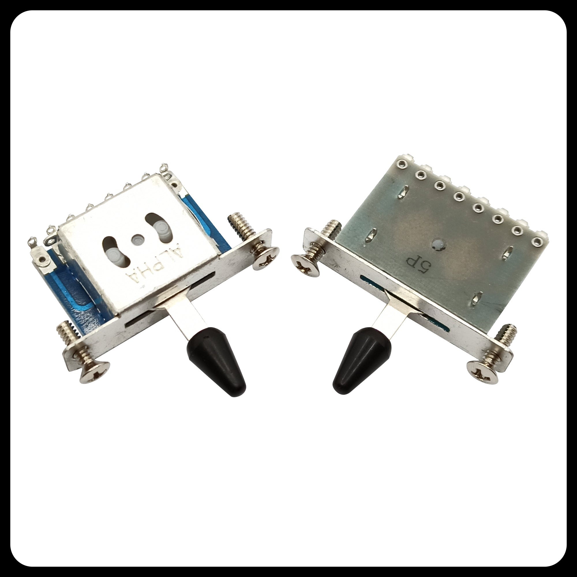 Alpha 3-Way / 5-Way Pickup Selector Switch – Improved Korean-Made Blade Style | For Strat, Tele, PRS & More