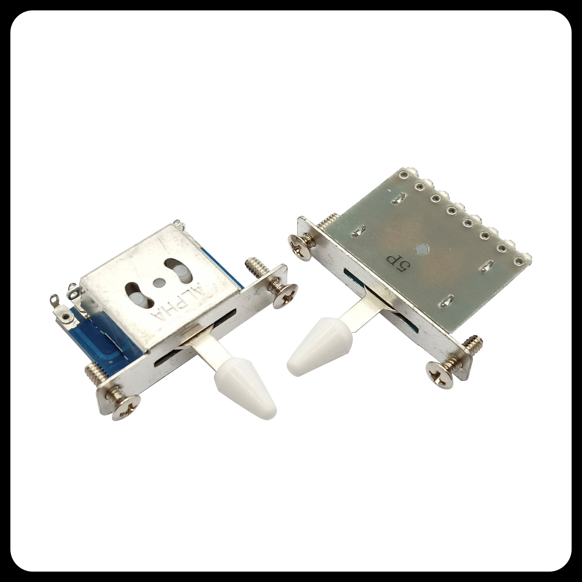 Alpha 3-Way / 5-Way Pickup Selector Switch – Improved Korean-Made Blade Style | For Strat, Tele, PRS & More