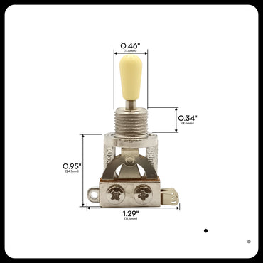 Genuine Epiphone 3-Way Pickup Selector Toggle Switch – Short Type – For Les Paul, SG, PRS & More!