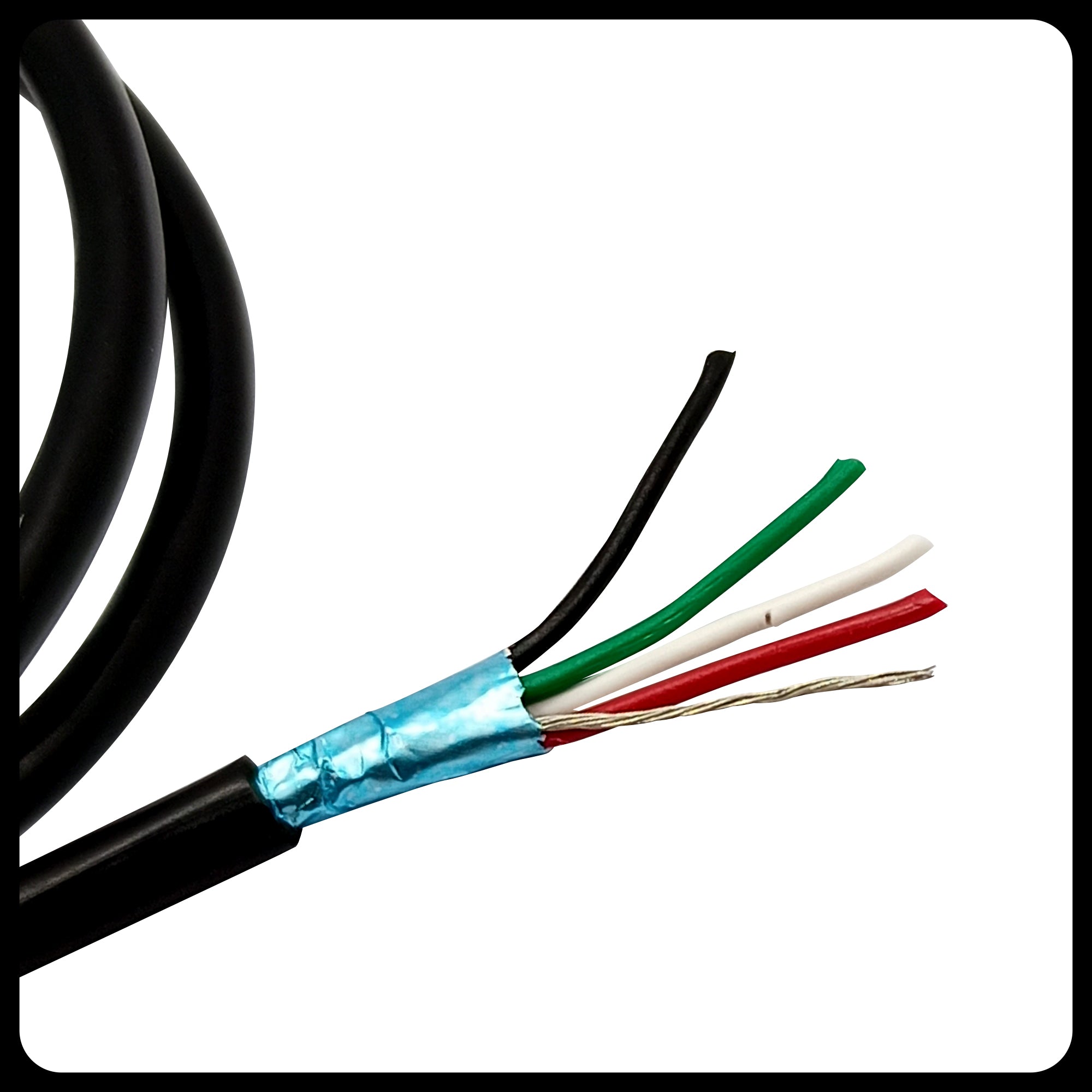 Gavitt 5-Conductor Shielded Wire for Guitar & Bass – #28 AWG | Humbucker Mods, Pickup Extensions, Wiring Mods, (Sold per Foot)