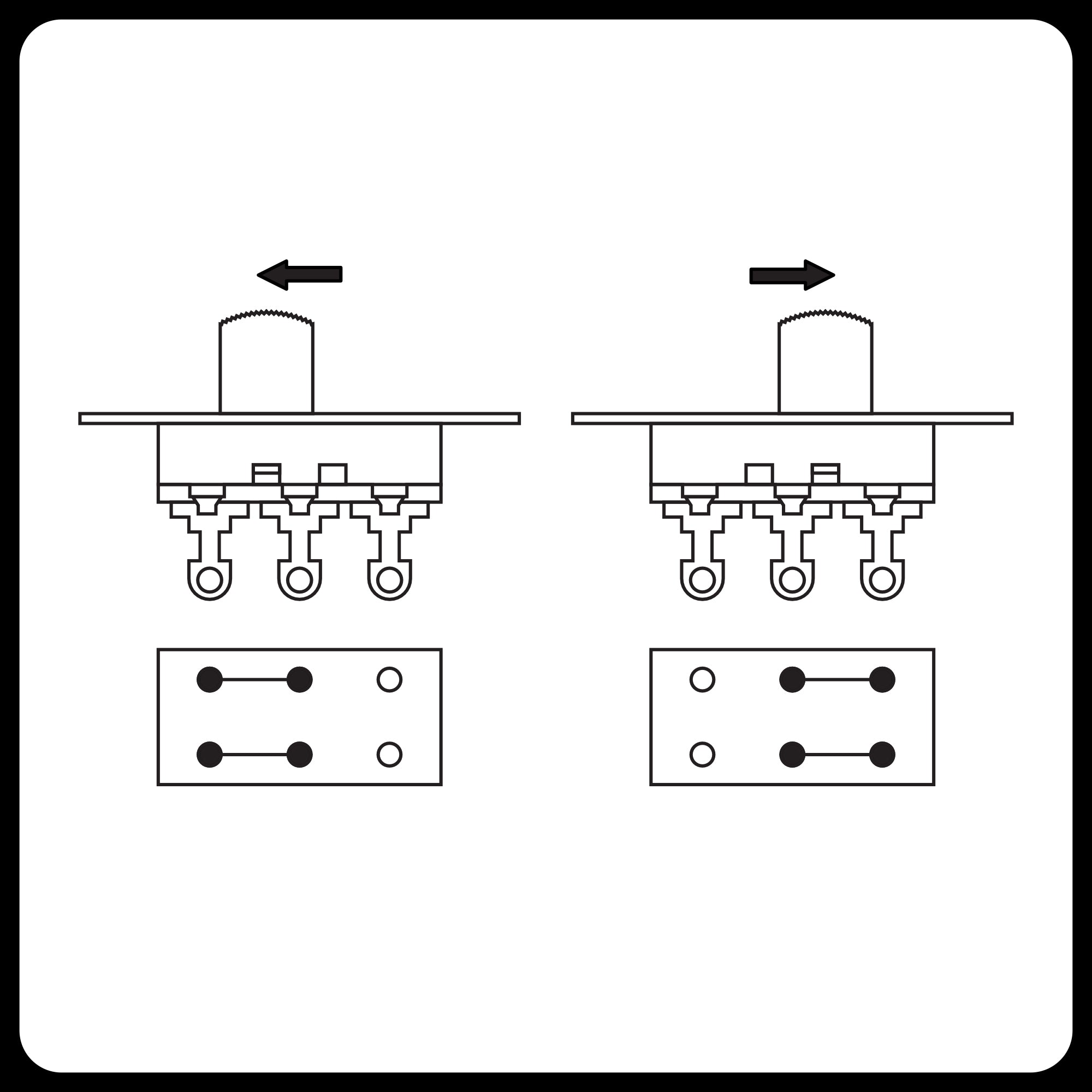 Switchcraft® Slide Switch for Mustang®, Duosonic®, Jazzmaster®, Jaguar® guitars and Brian May Wiring
