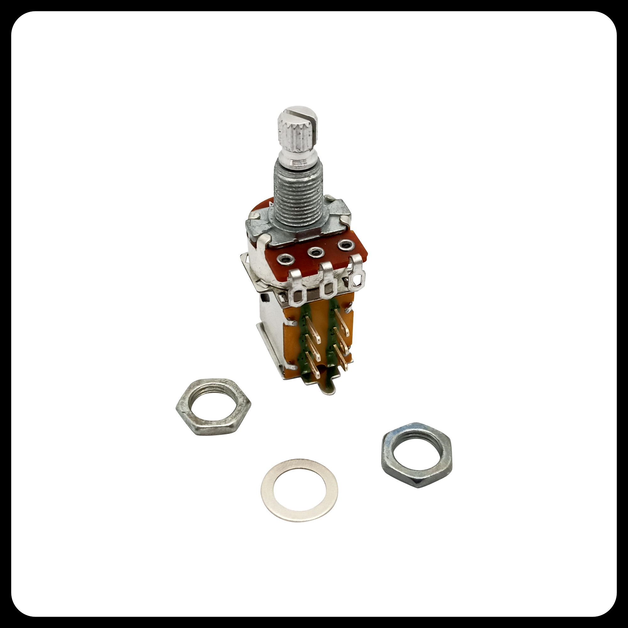 Alpha® Metric ⅜” Standard Length Push-Pull Potentiometer (Split Shaft)