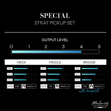 Montances Strat SSS Special Single-Coil Pickups