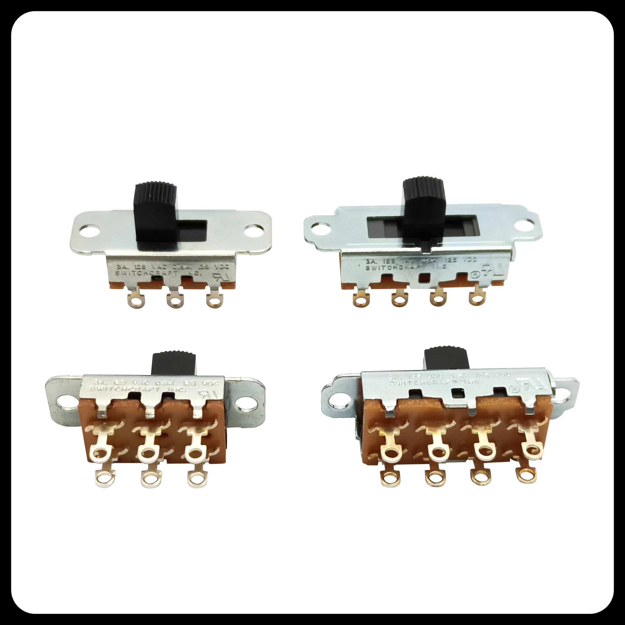 Switchcraft® Slide Switch for Mustang®, Duosonic®, Jazzmaster®, Jaguar® guitars and Brian May Wiring