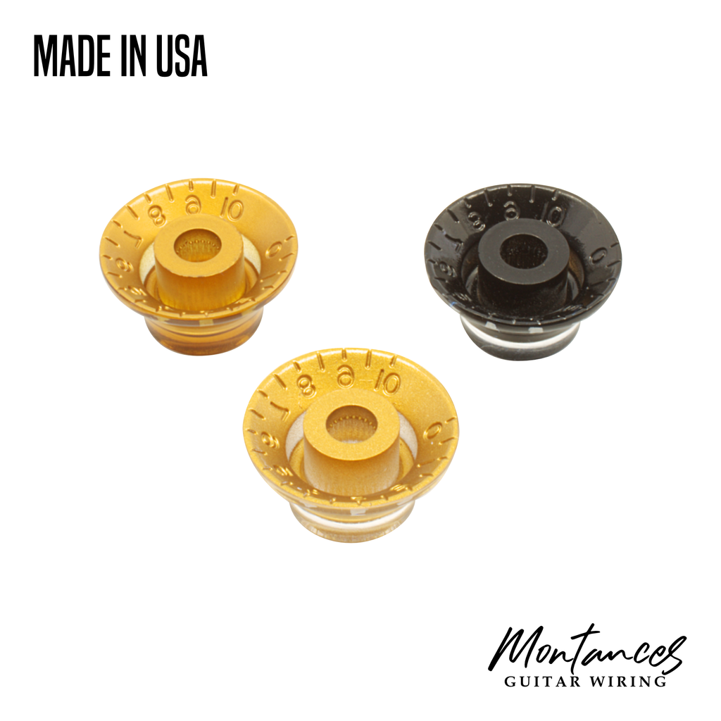 Top Hat Knob, Embossed Numbers, Gibson Style made in USA, 24 splines, Sold Per Piece