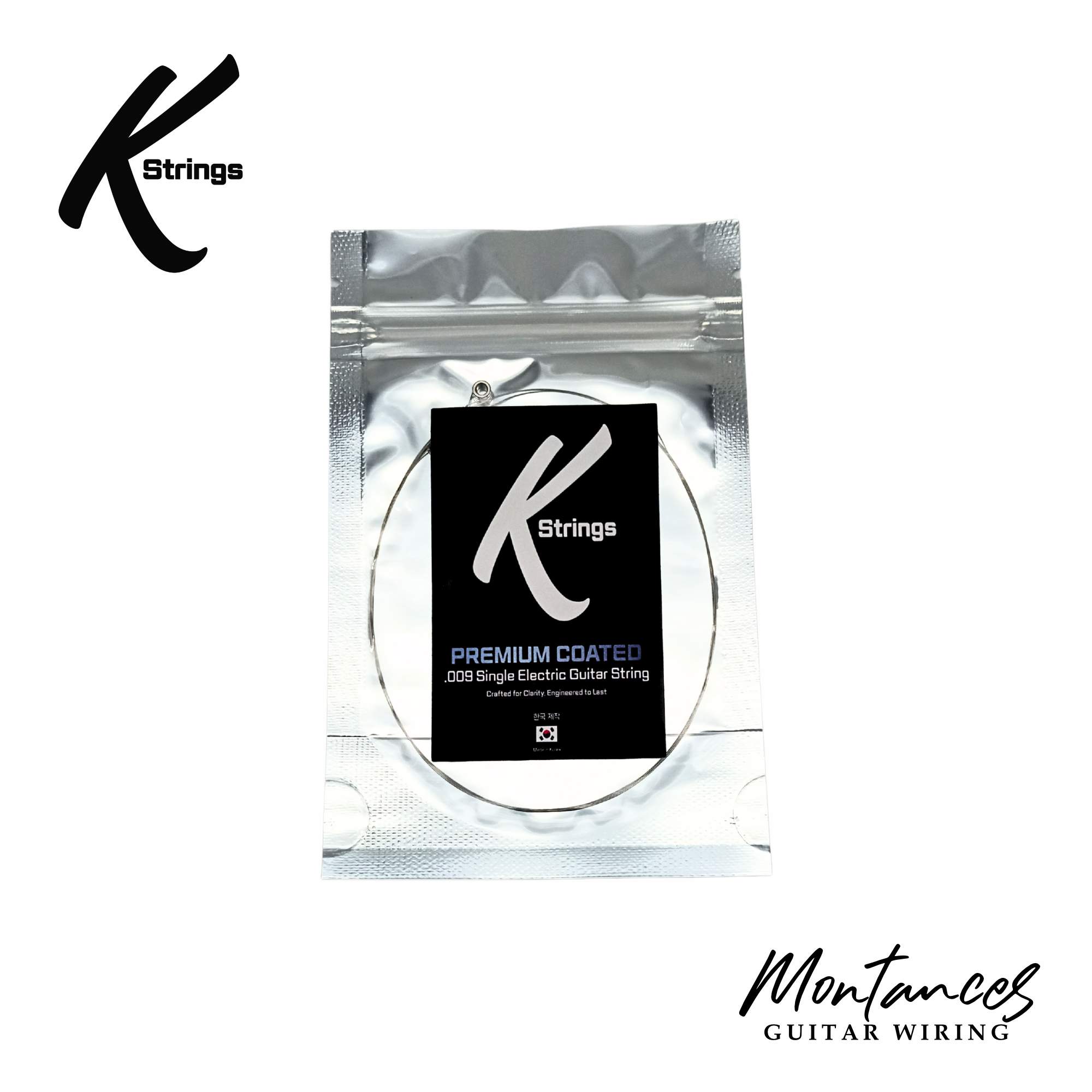 K-Strings Coated Series - 1pc Single Electric Guitar Strings | Long-Lasting Tone, Smooth Feel, Affordable Quality | Made in Korea