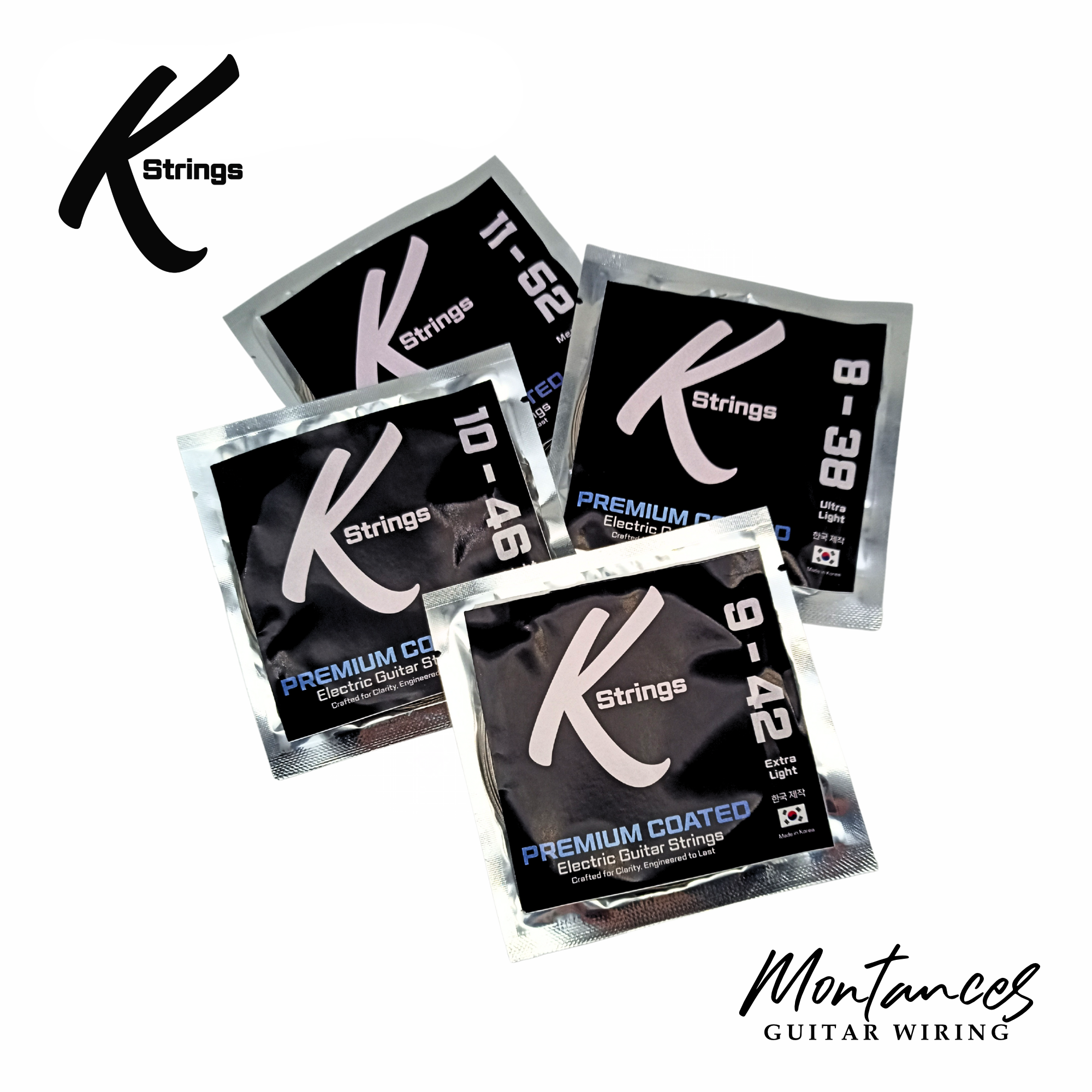 K-Strings Coated Series - Electric Guitar Strings | Long-Lasting Tone, Smooth Feel, Affordable Quality | Made in Korea
