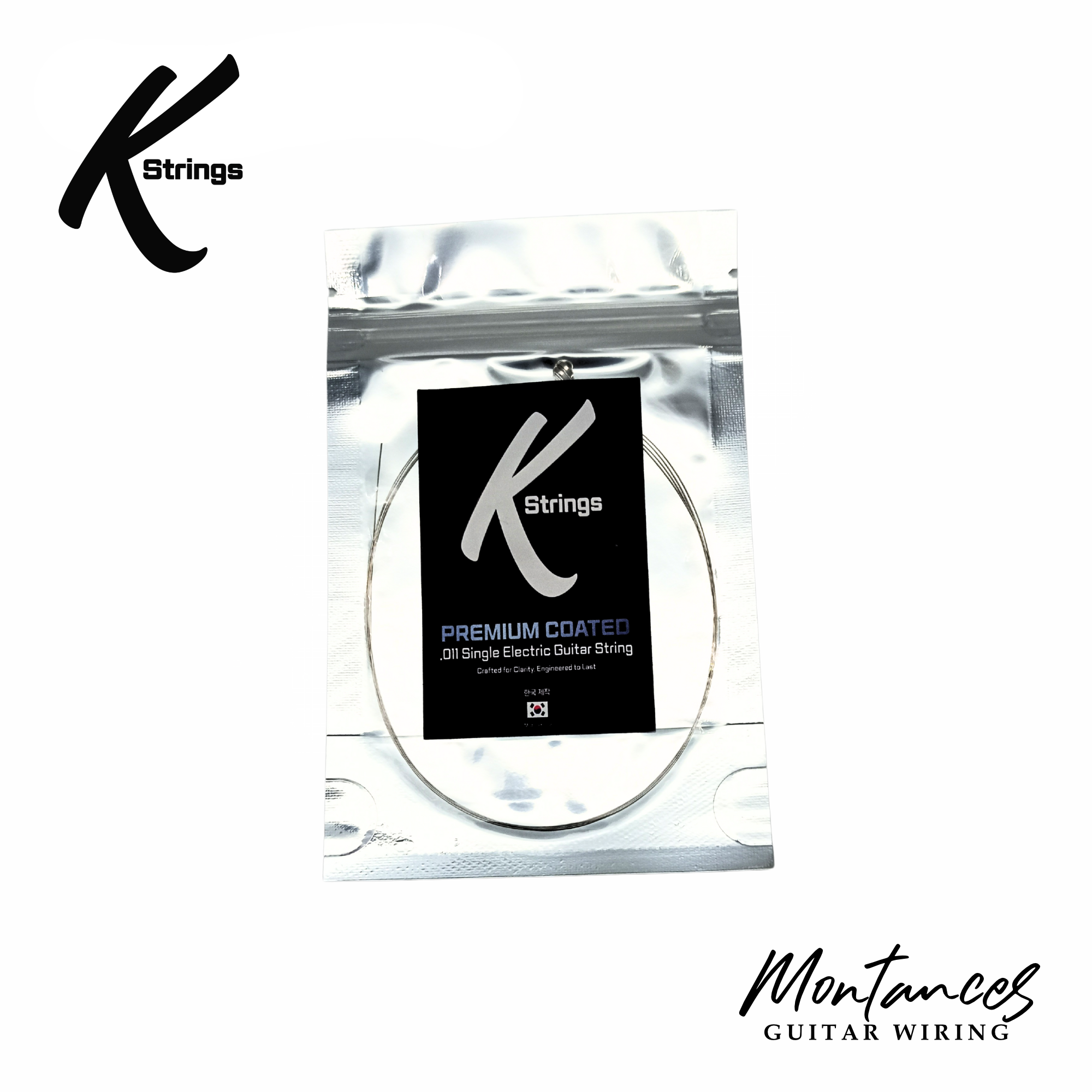 K-Strings Coated Series - 1pc Single Electric Guitar Strings | Long-Lasting Tone, Smooth Feel, Affordable Quality | Made in Korea