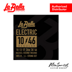 La Bella HRS Nickel Rounds | 6-String Electric Guitar Set | 8-38 to 11-50 | Flexible, Bright