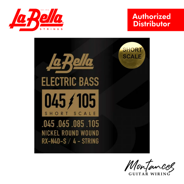 La Bella RX-N4D Rx Nickel Bass Guitar Strings – 4-String Set | Short Scale | 45–105 | Round Wound | Made in USA